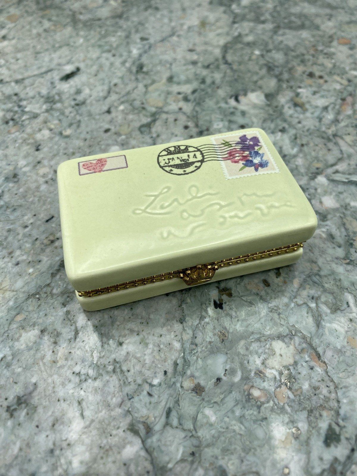 Hallmark Love Letter Envelope Porcelain Trinket Box