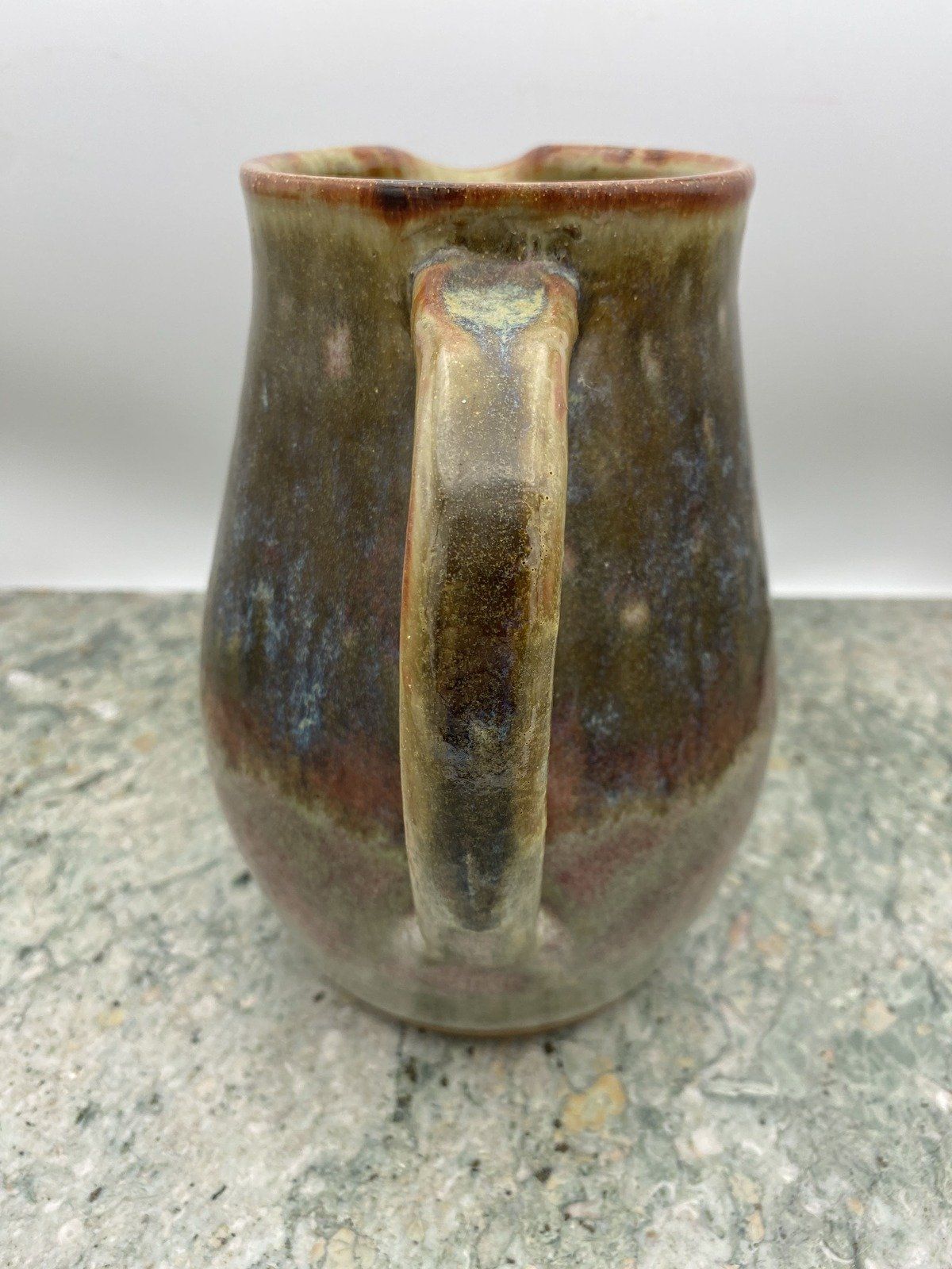 Retired Red Leaf Arcola, MS Pottery Signed c.2007 8 Drink Pitcher 4
