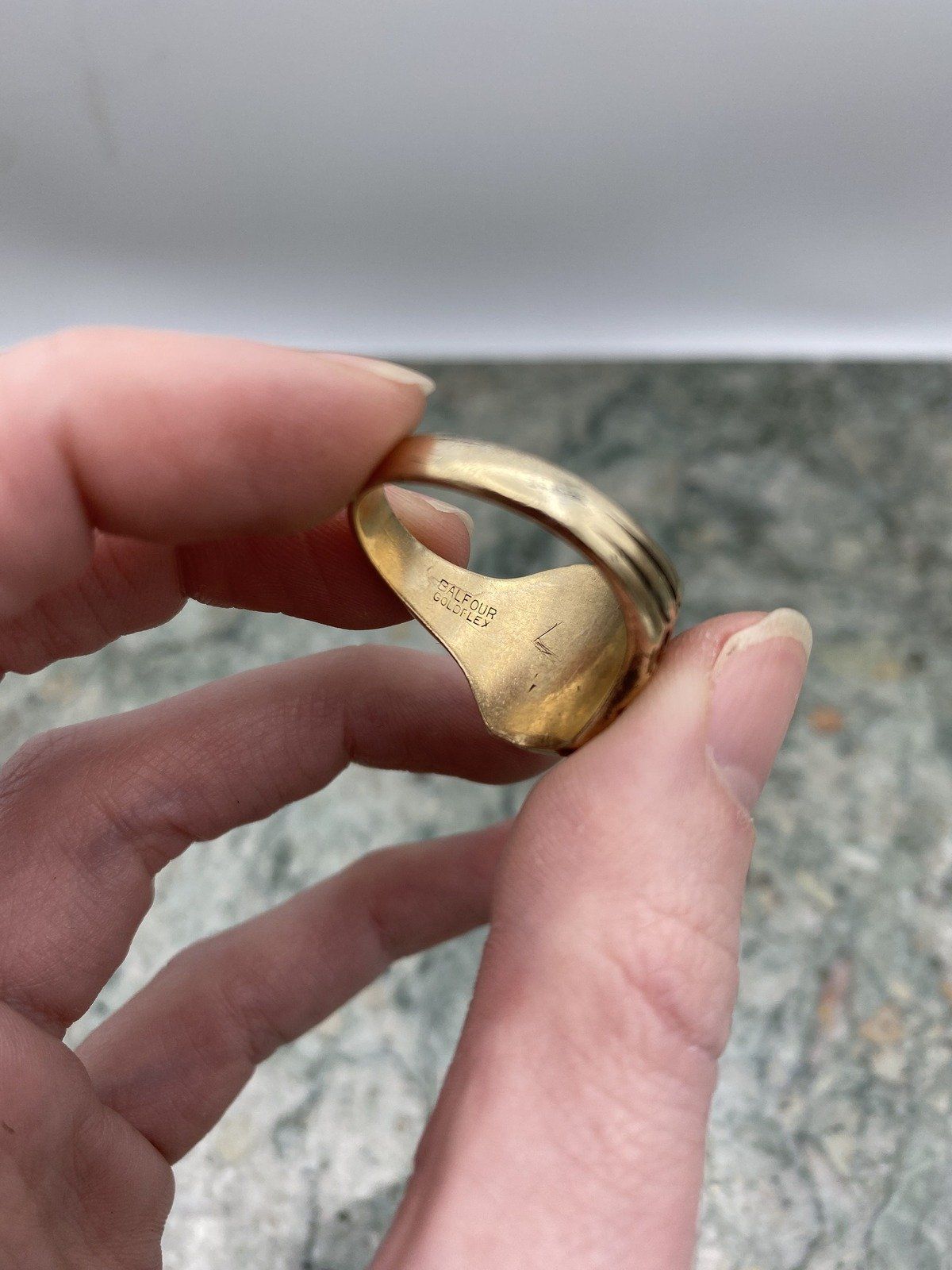 Men's Antique c.1900s Balfor Goldflex 10k Gold Championship Class Ring 6