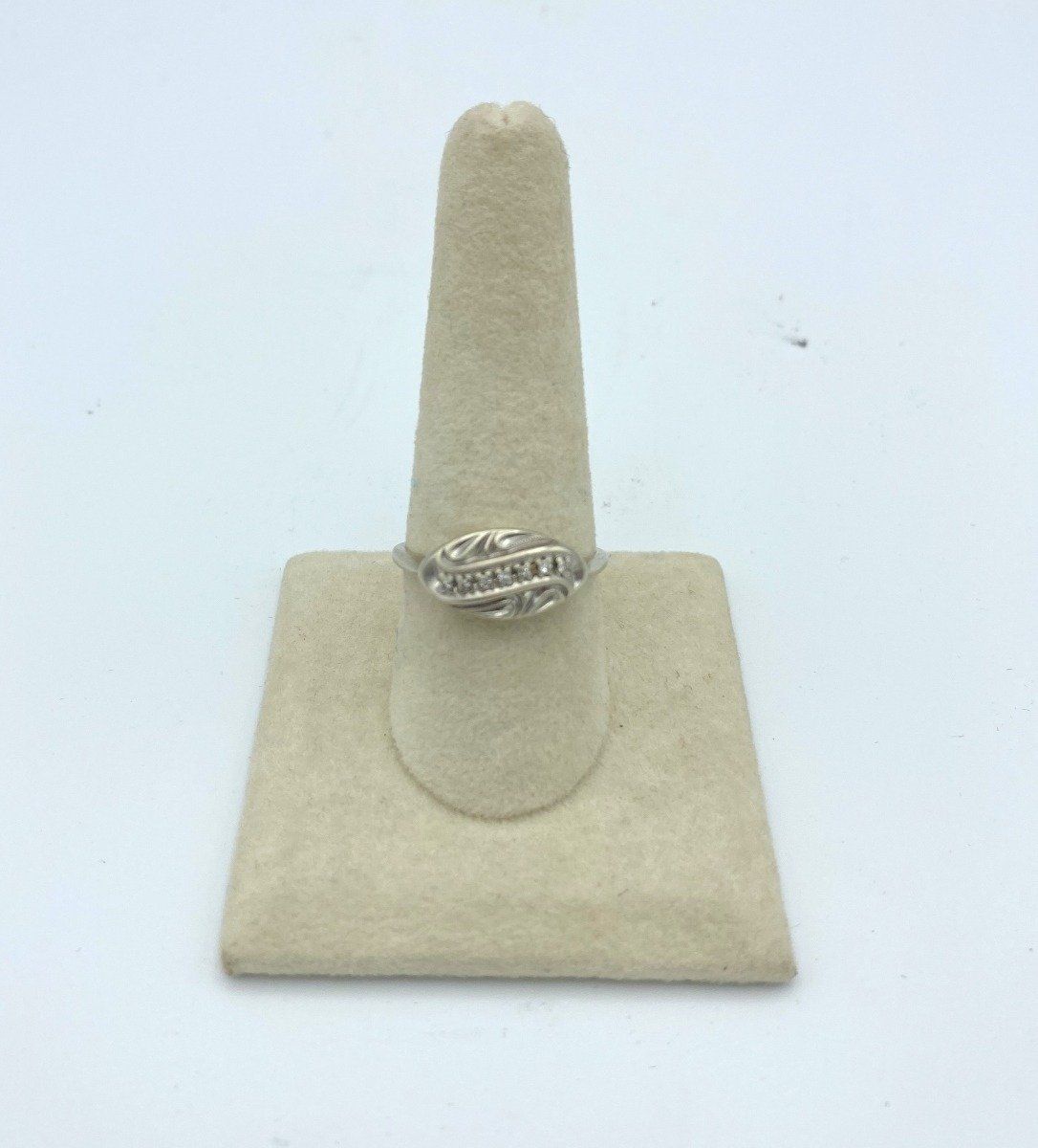 Antique 14k White Gold Art Deco Diamond Ring