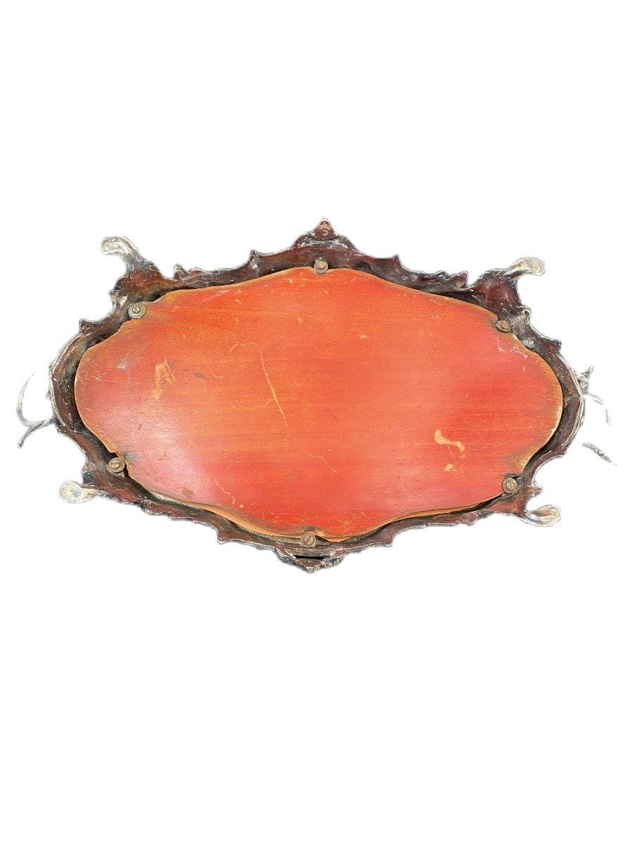 Silver Plated Footed Mirror Plateau 5