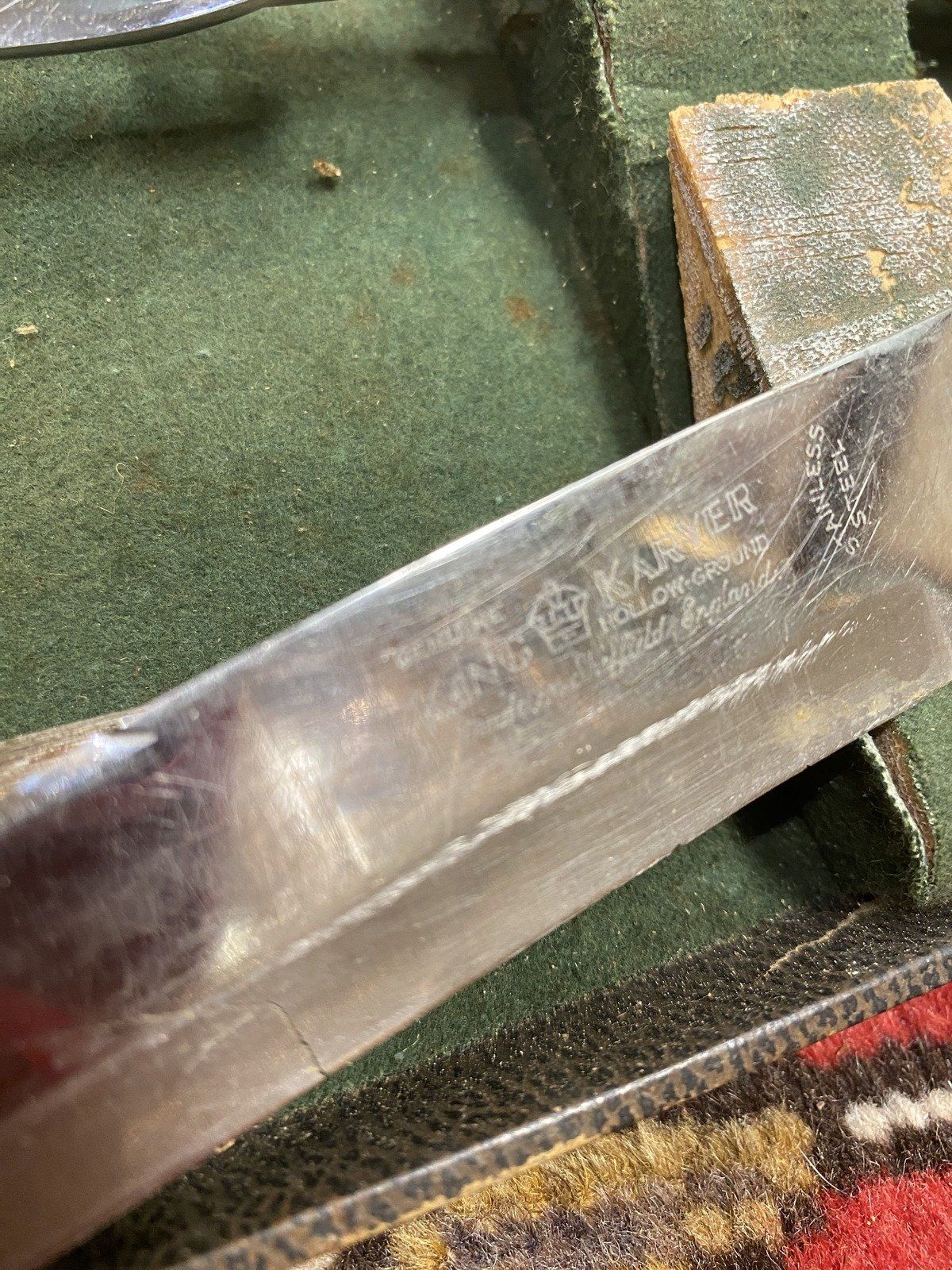 Antique Stag Handle Carving Set w Original Box 5
