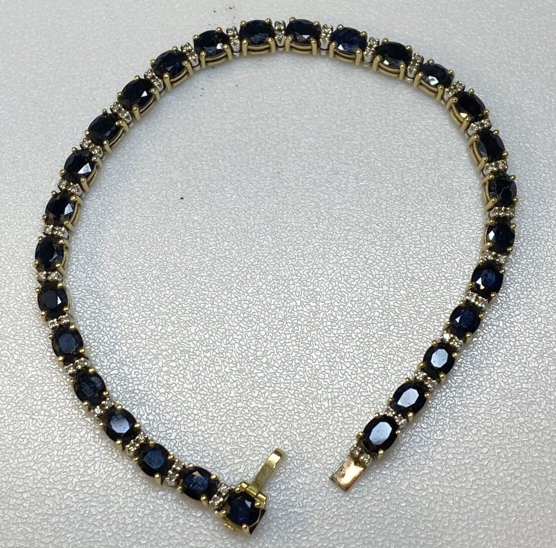 Diamond, Sapphire and 18k Gold Bracelet