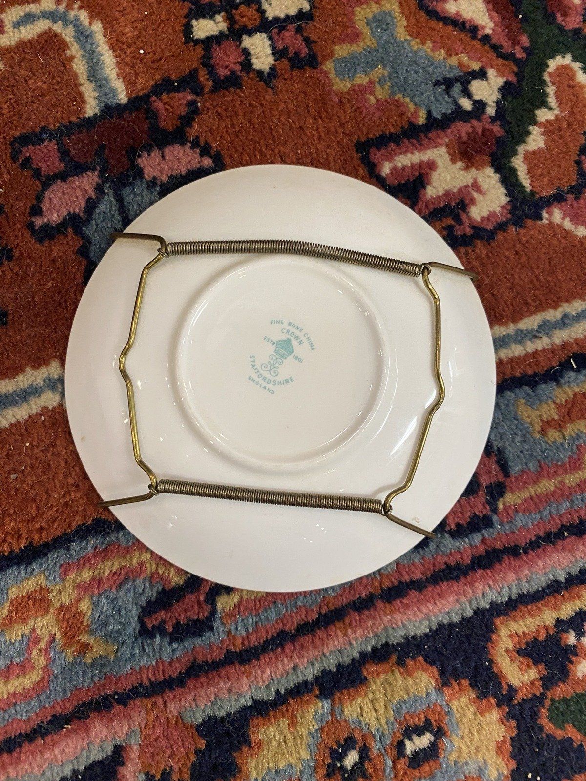 Mini Staffordshire Bone China Pansy + Floral Decorative Wall Saucer 7