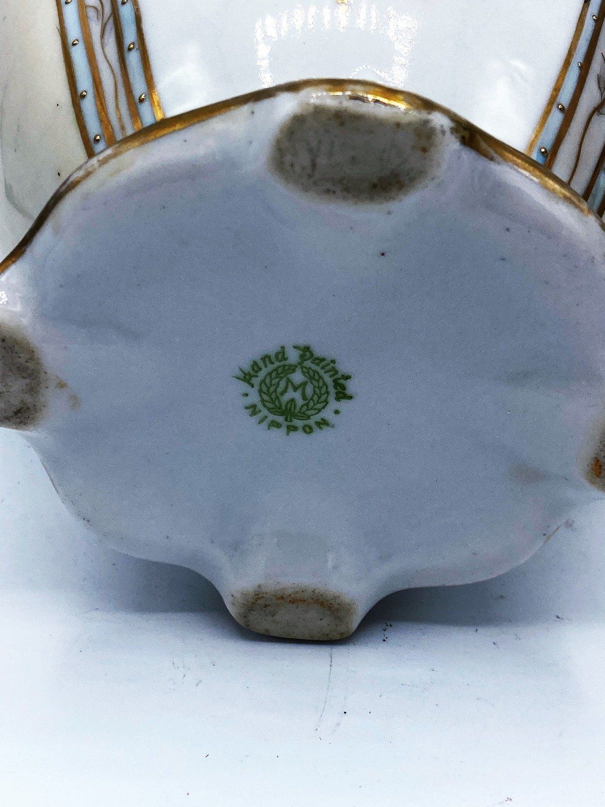 Nippon Hand Painted 2 handle vase 6