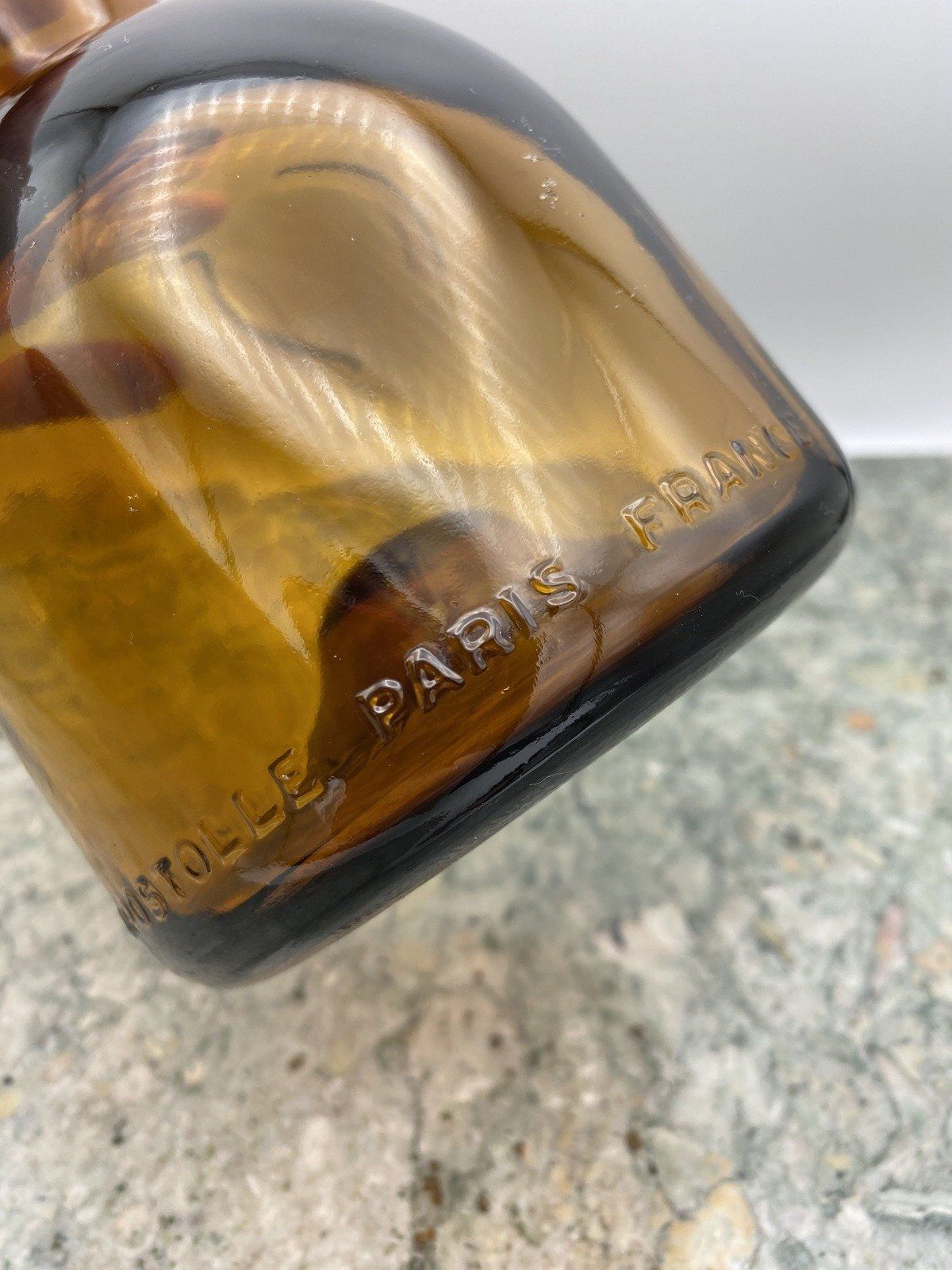 Amber Glass French Liquor Bottle 2