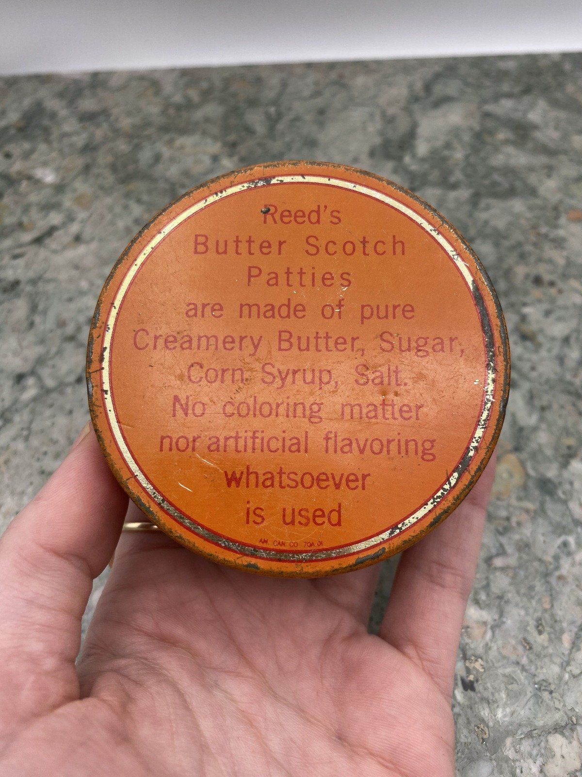 Antique c.1910/20s REEDS Butterscotch Patties 2.75oz Collectible Ad Tin 7