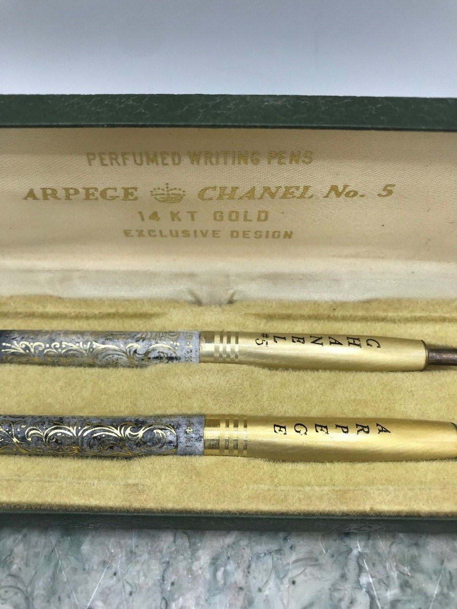 Vintage Arpege + Chanel No. 5 Ink Pens 2