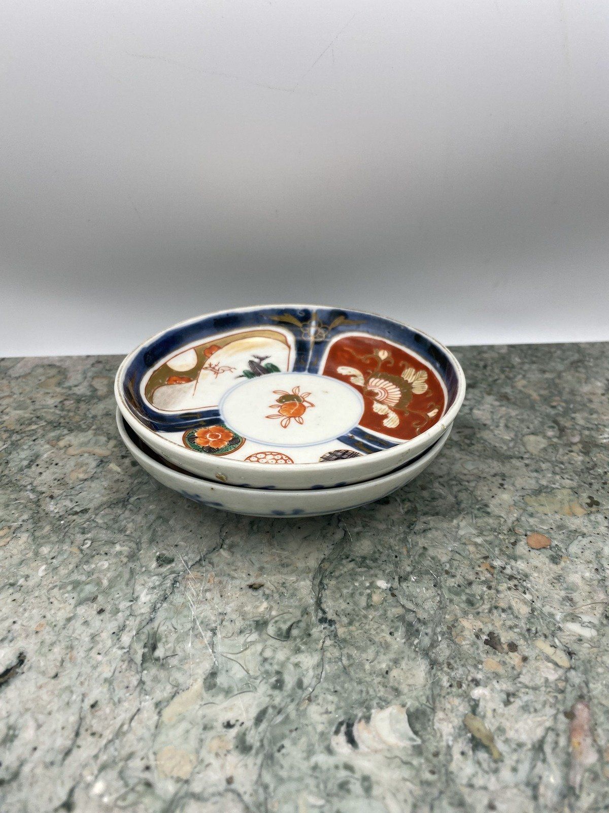 Chinese Imari Shallow Soy Dish Plates #1097