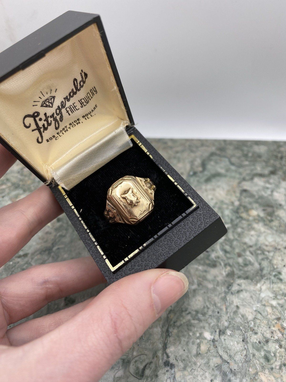 Men's Antique c.1900s Balfor Goldflex 10k Gold Championship Class Ring 2
