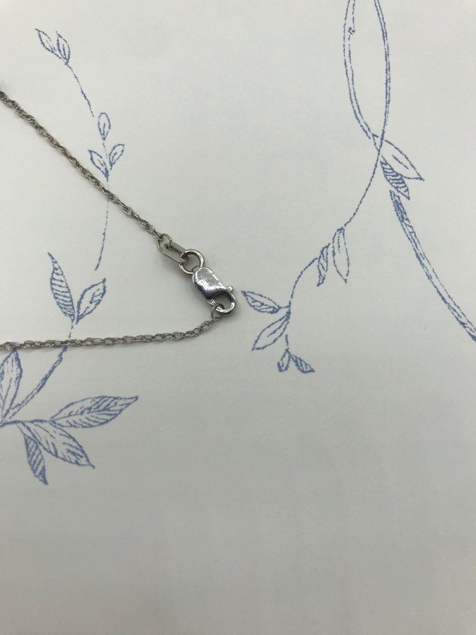 Sterling Silver .925 Blue Topaz + CZ Crowned Necklace 5