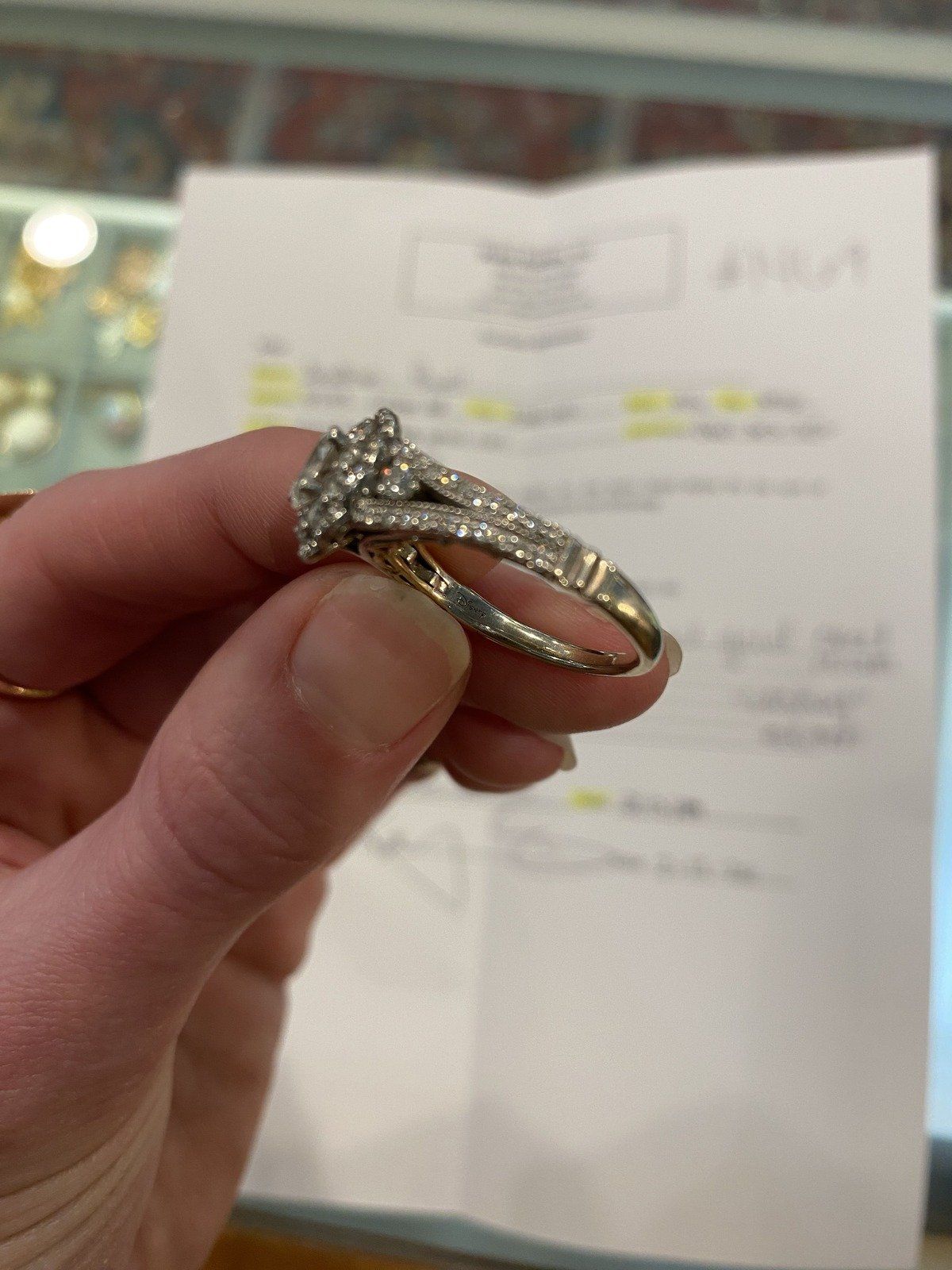 14k White Gold Disney Special Edition 1ct Center Oval Diamond Bridal Ring 10