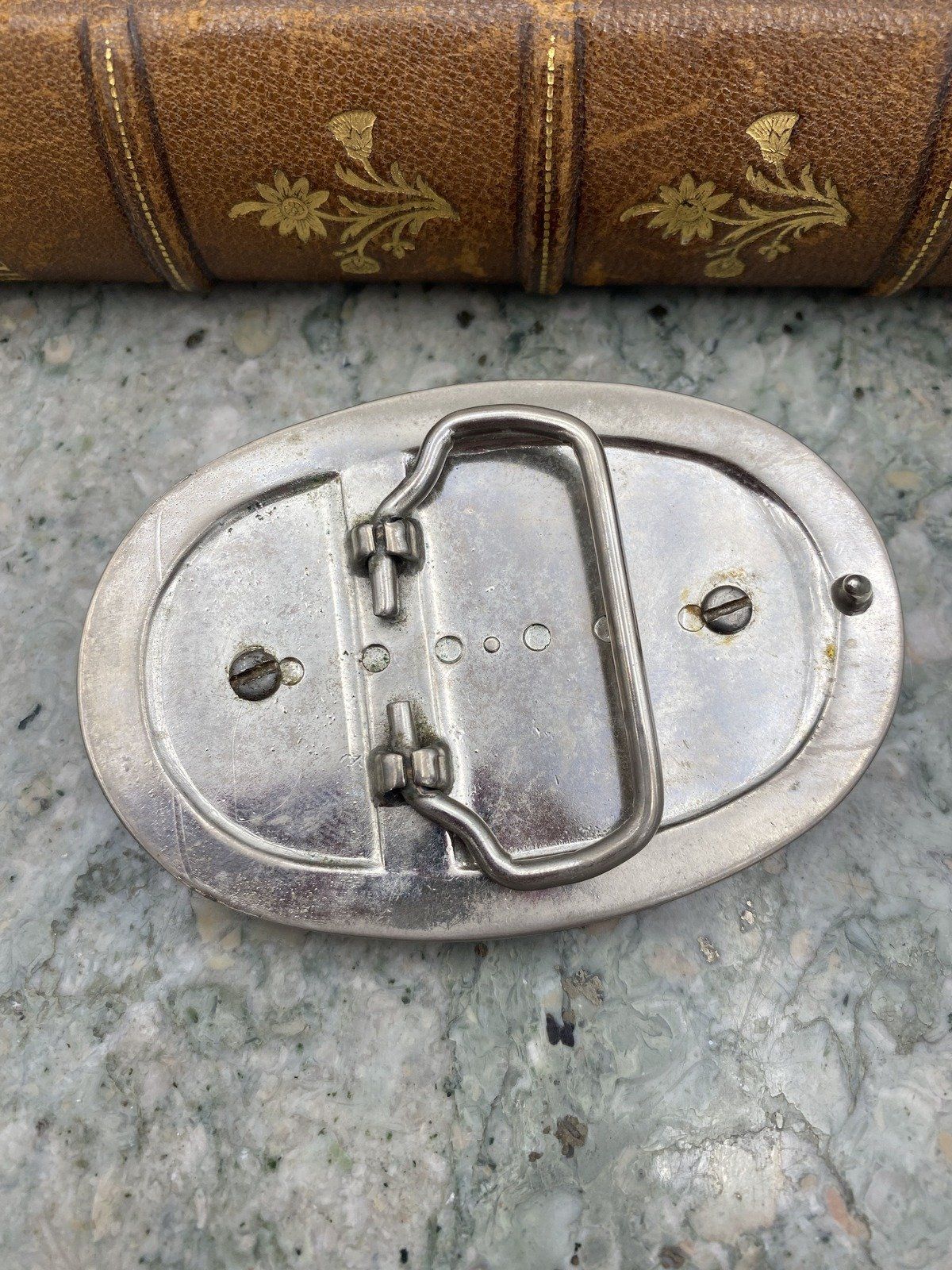 1898 Morgan Silver Dollar in Belt Buckle 2