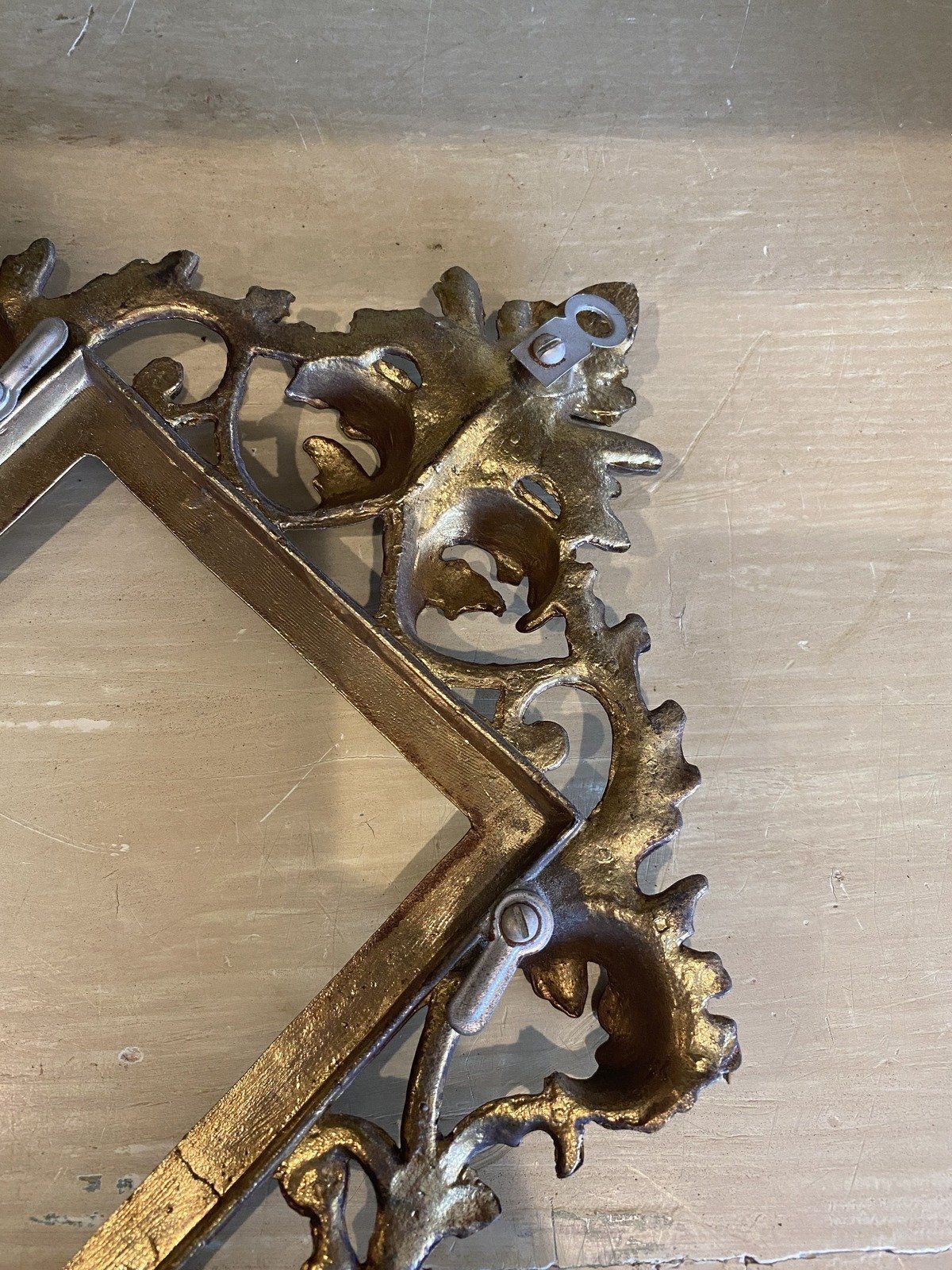 Antique Brass Gilt Acanthus Photo Frame 4
