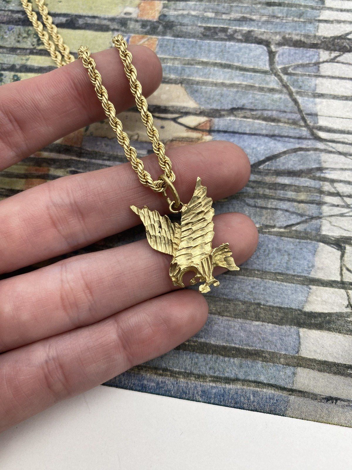 Men's Hollow 10k Gold 3.5mm 20L Rope Chain  4