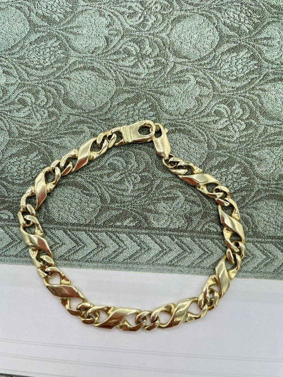 Men's Solid 14k Gold Infinity InfinityLink Bracelet 2