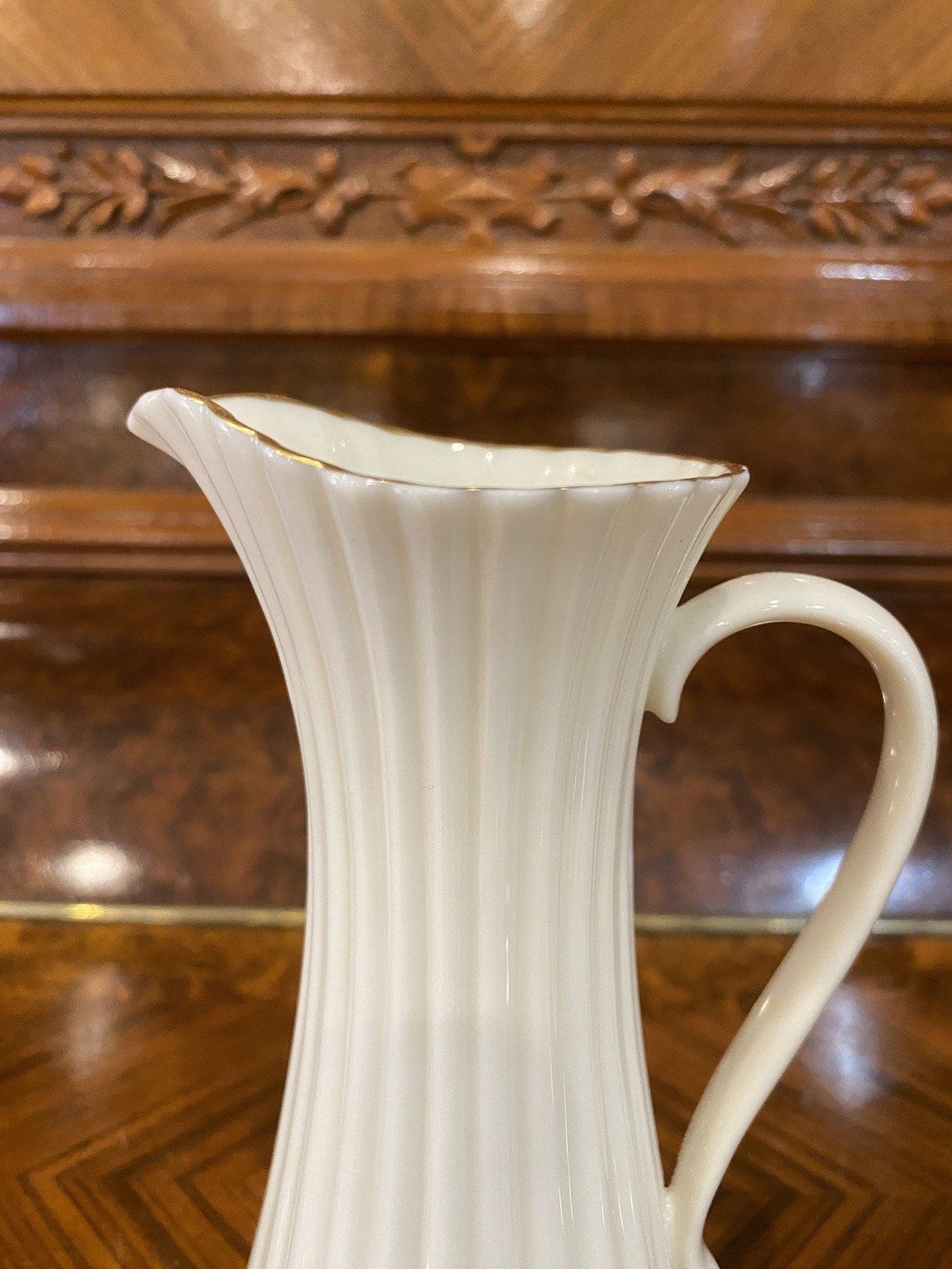 Lenox Bone+ Gold Rim Fluted Slim Milk Creamer 8
