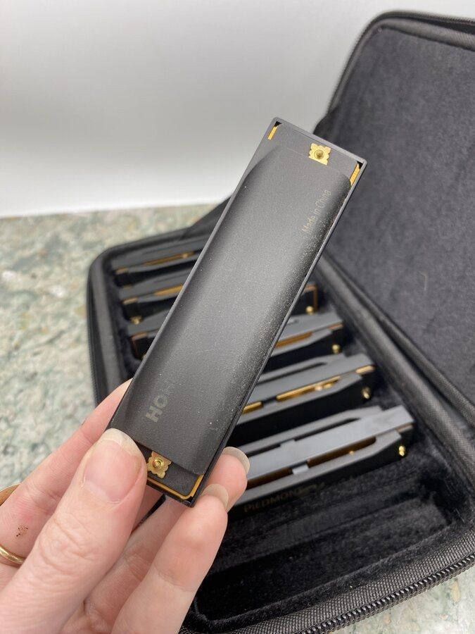 Hohner Set of Various Note/Key Harmonicas + Travel Case 3