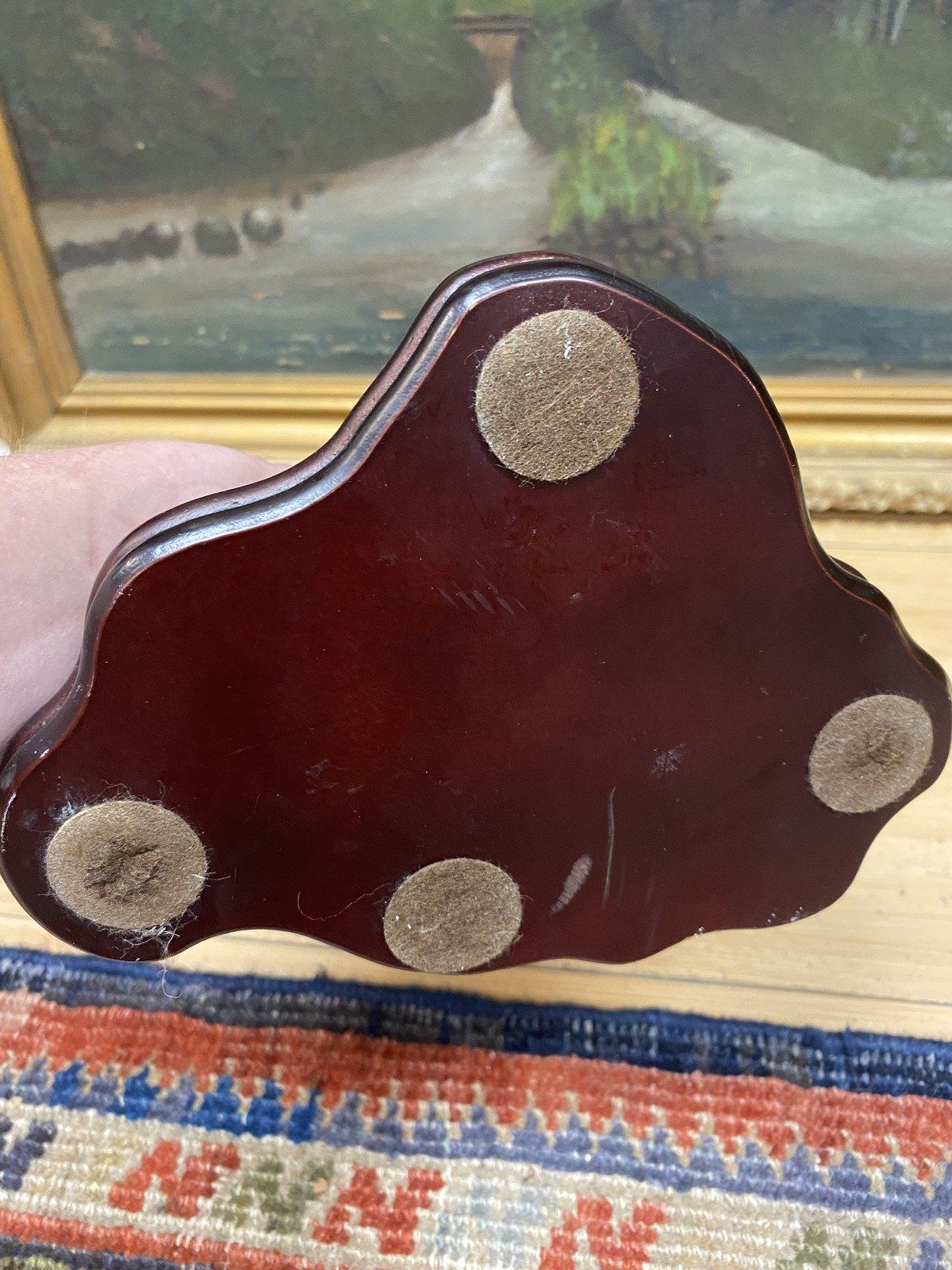 Vintage Cast Iron Elk Sculpturette w Oxidized Detail + Wood Base 3