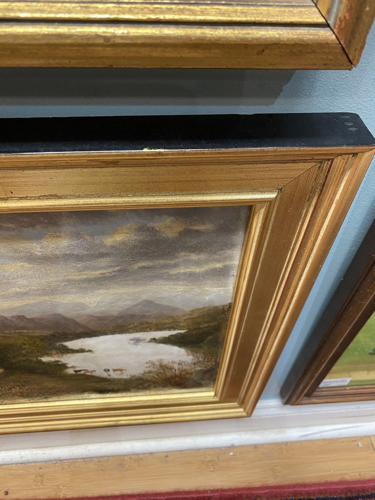 19th Century Mountain Pastoral Landscape Painting  #200 3