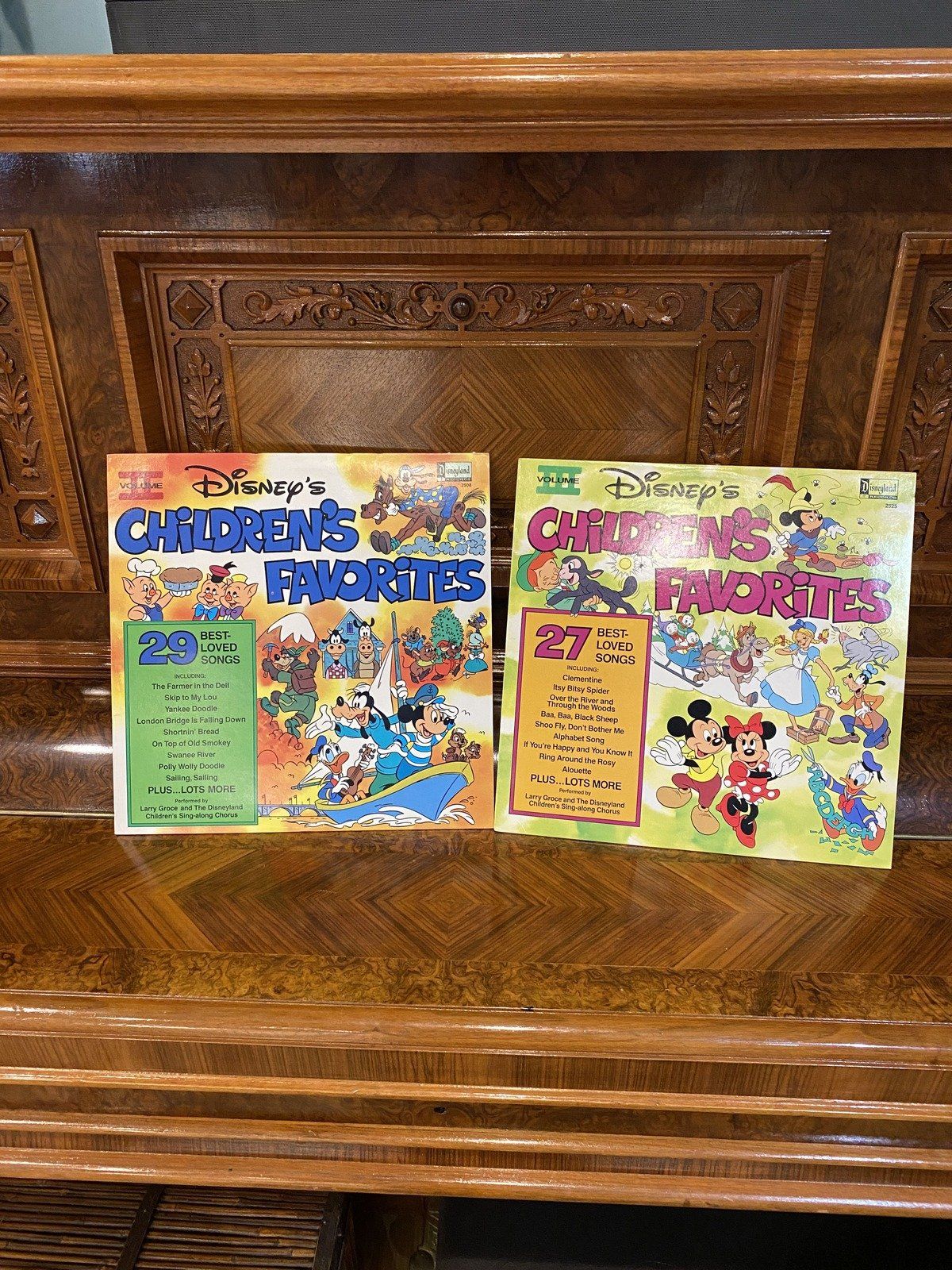 Disney Children's Favorites Vinyl Records SET OF 2 + 1 COVER ONLY