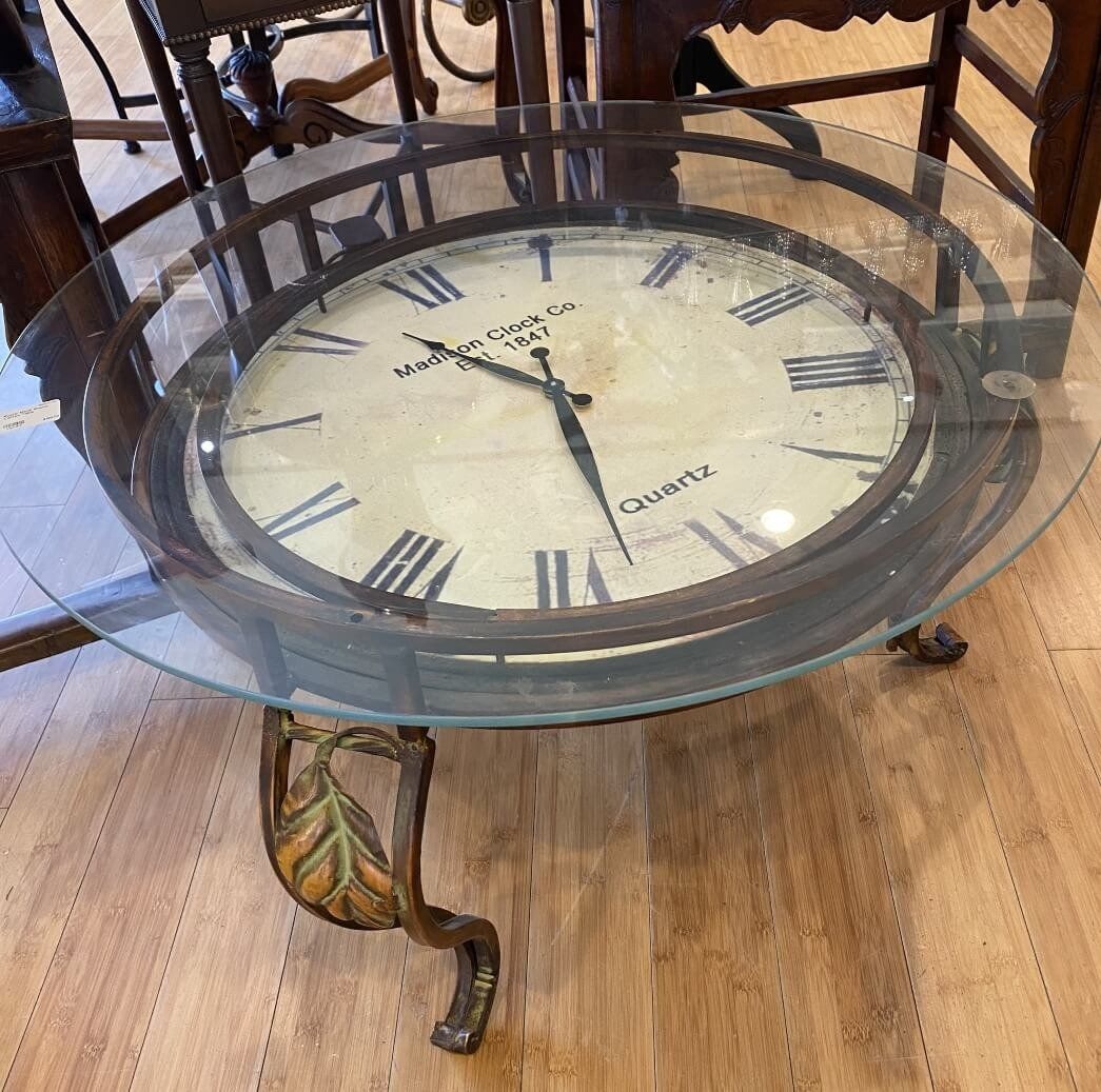 Rustic Metal Round Coffee Table