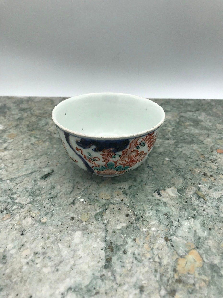 Imari-esc Hand Painted Ceremonial Style Tea Cup or Mini Rice Bowl 2