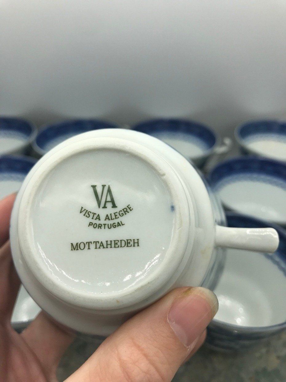 Set of 11 Mottahedeh Vista Alegre Canton Blue Tea Cups 4
