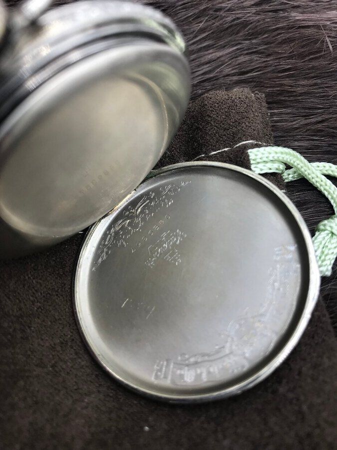 Antique c.1927 10k White Gold Filled Hamilton Open Face Pocket Watch 5
