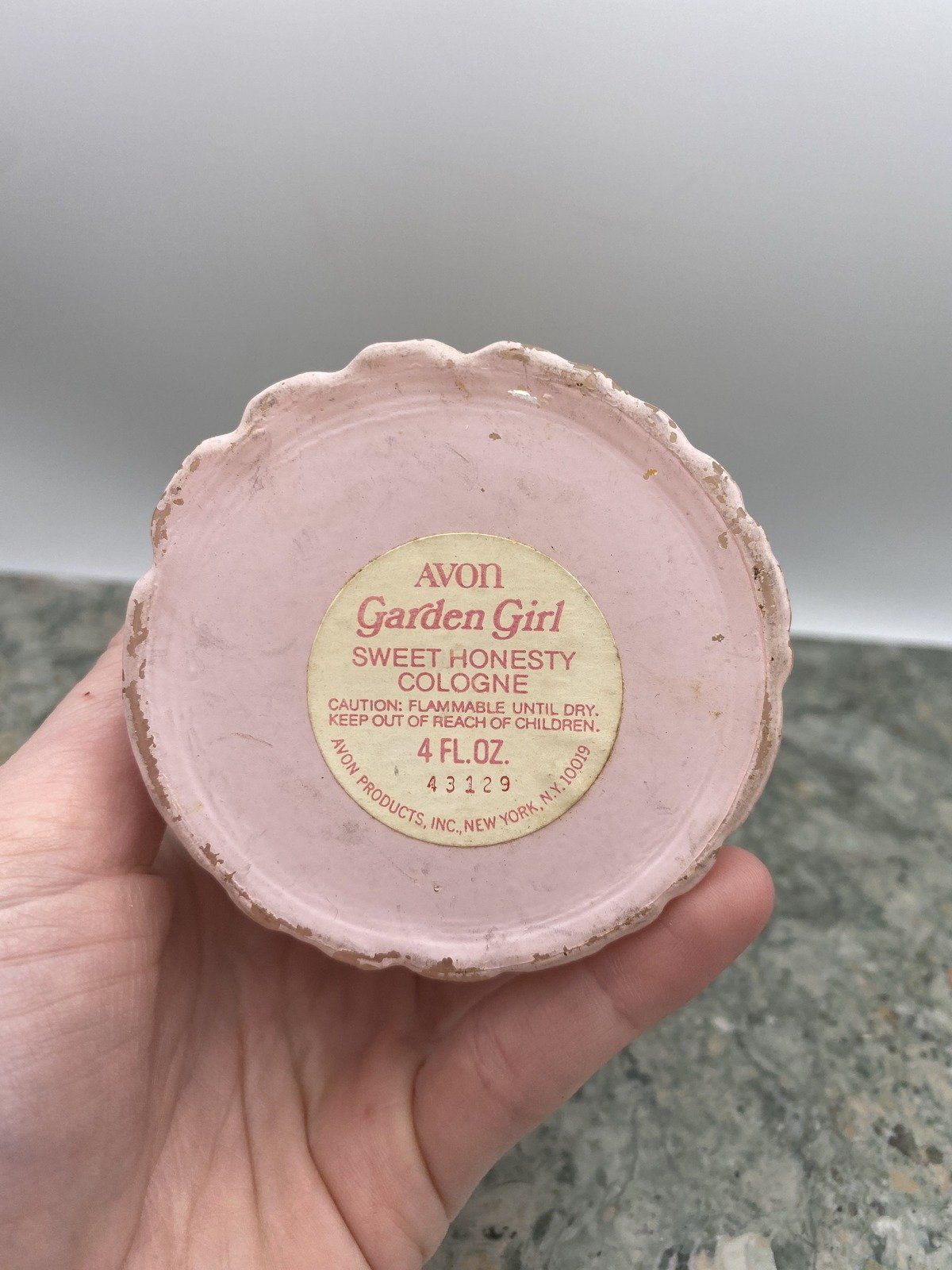 Avon Garden Girl Sweet Honesty Figural Apothecary Bottle 3