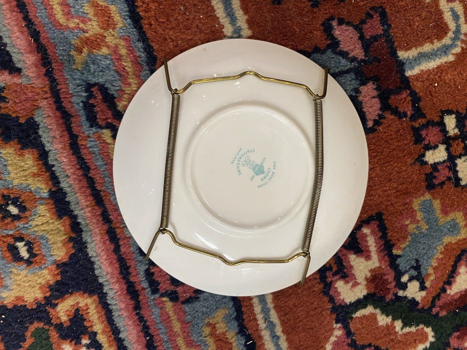 Mini Staffordshire Bone China Pansy + Floral Decorative Wall Saucer 3