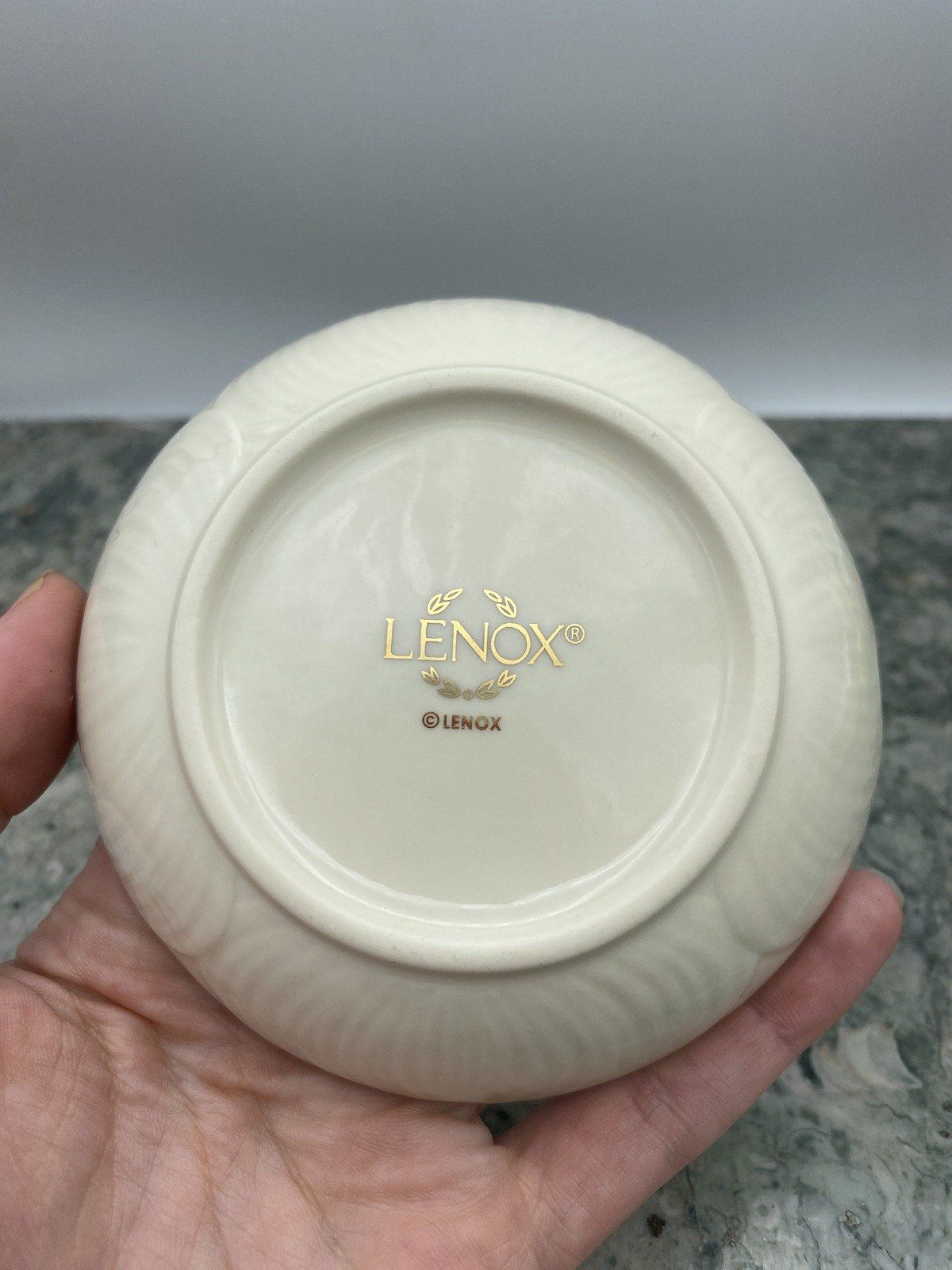 Lenox Bone China + Gilt Dogwood Flower Bloom Appetizer Serving Dish 4