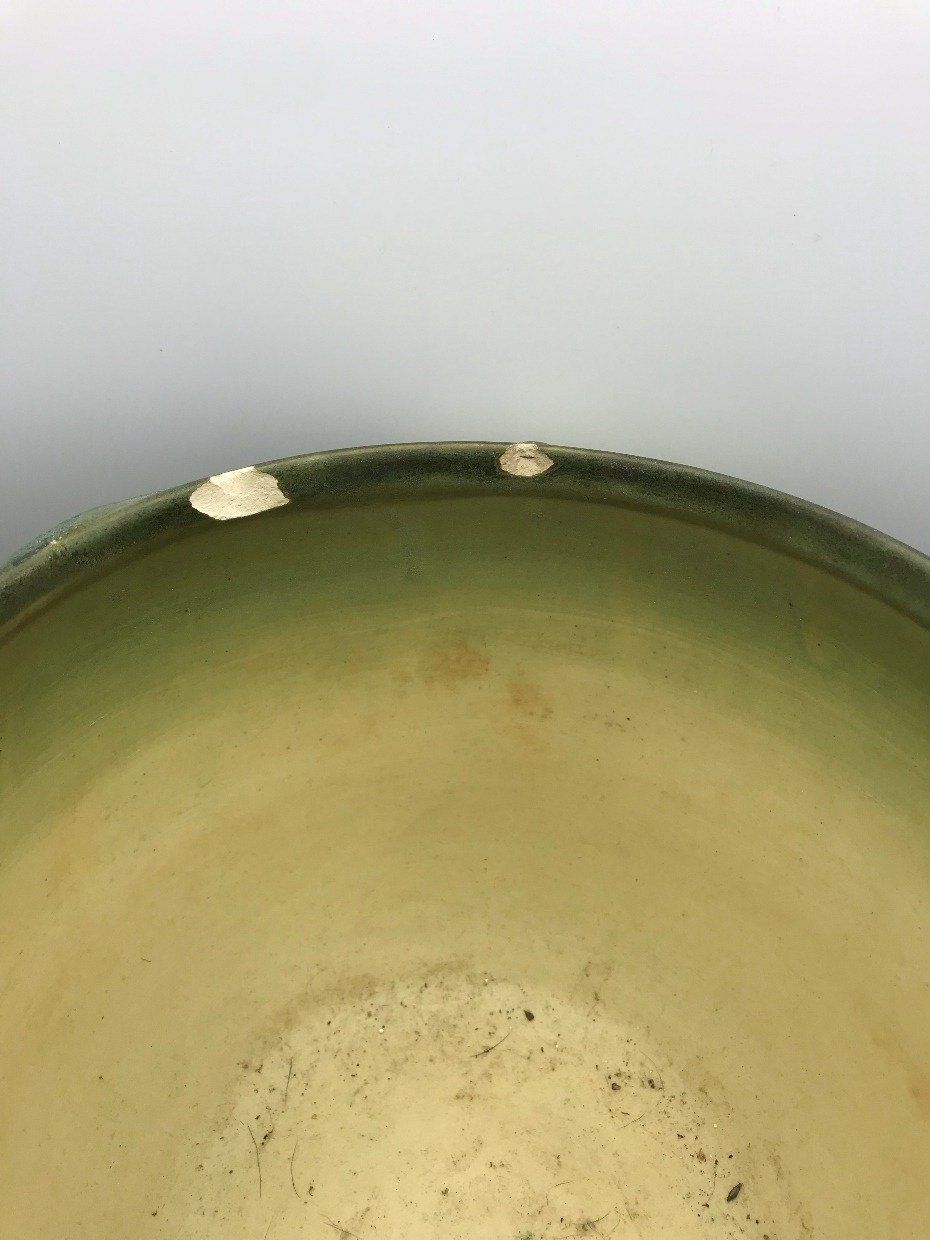 Unsigned Roseville Dogwood Bloom Pottery Planter 3