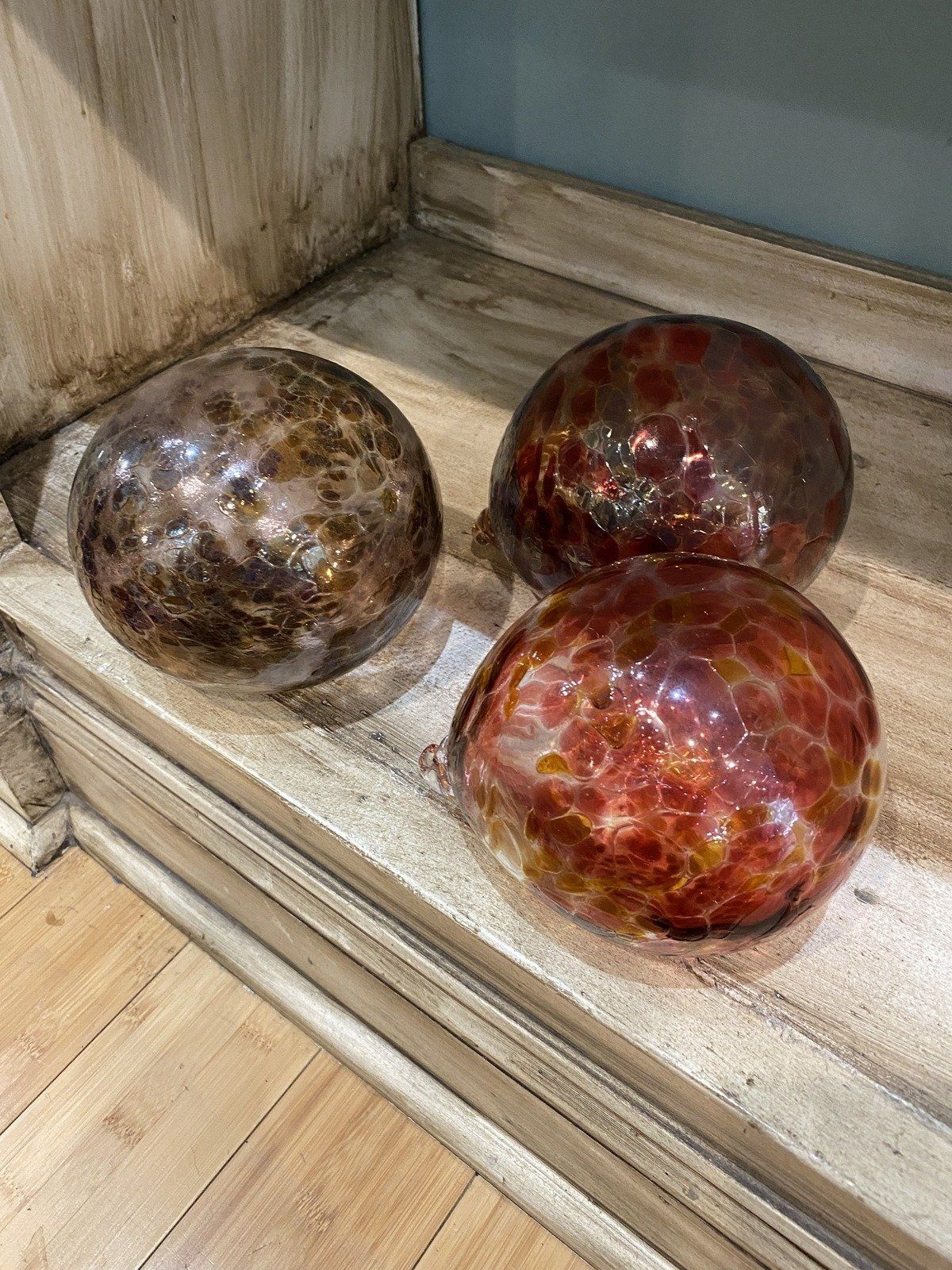 Glass Blown Hanging Orbs #503 2