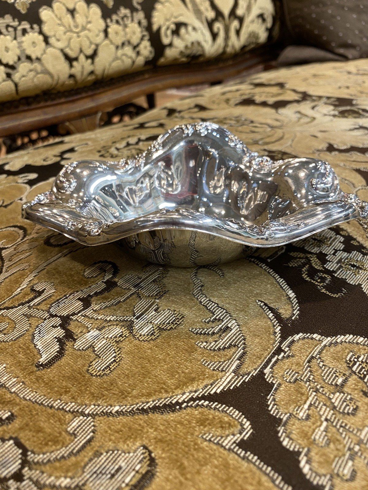 Art Nouveau Silver Plated Scalloped Dish 2