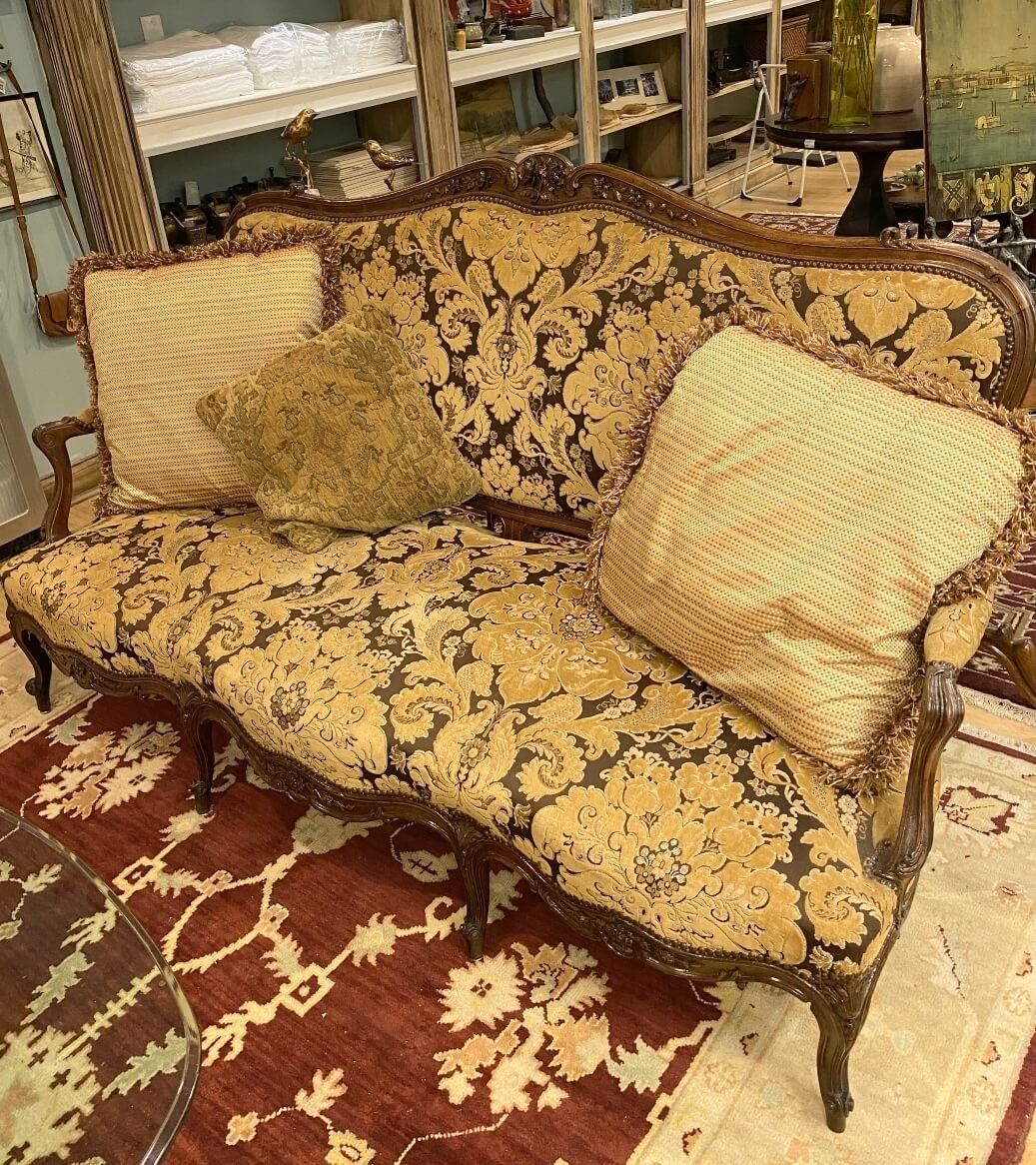 Vintage French Style Parlor Settee 2