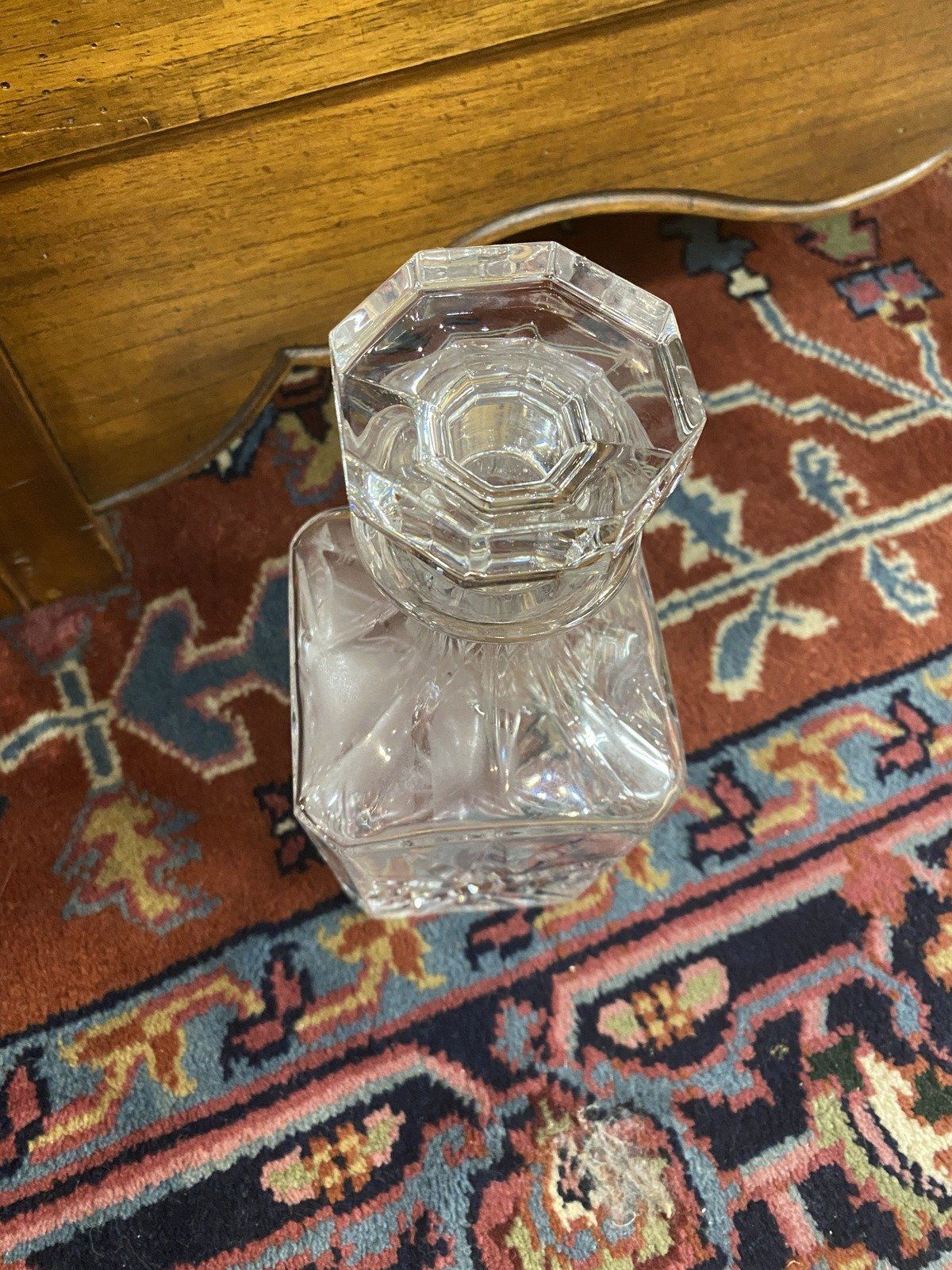 Squared Heavy Crystal Cut Decater 2