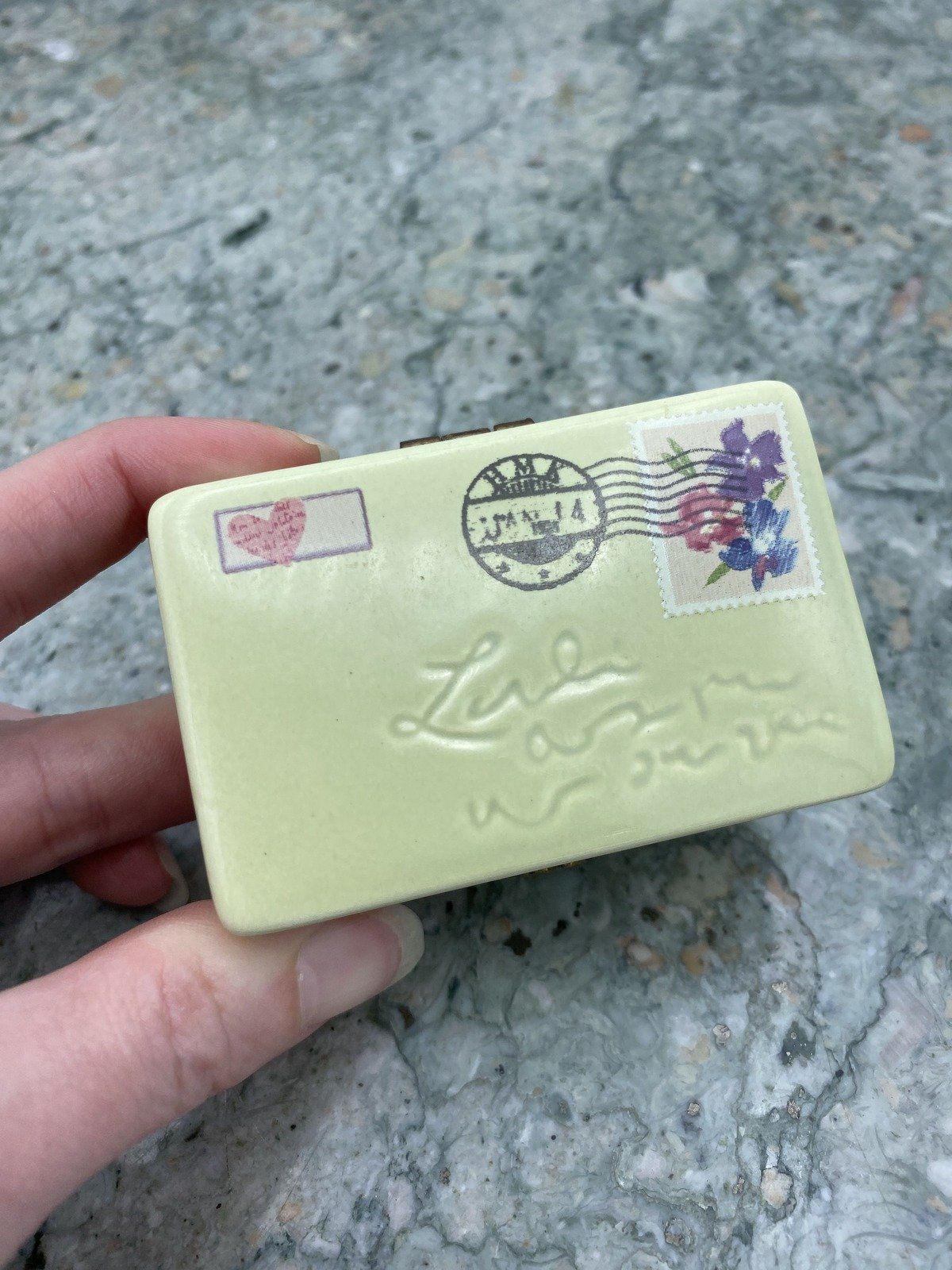 Hallmark Love Letter Envelope Porcelain Trinket Box 5