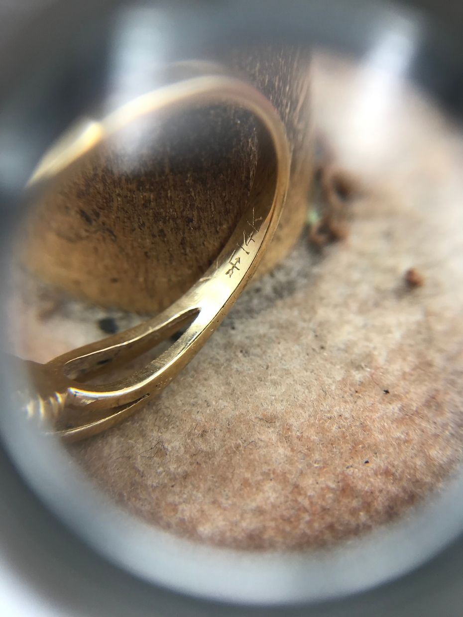 14k Gold Fisher & Co. Pearl Ring c.1940s 6