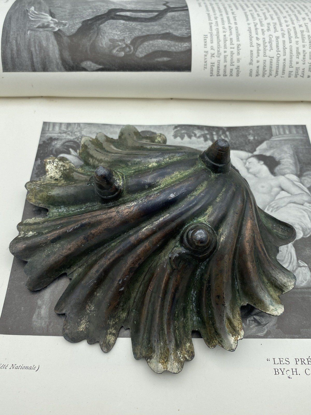 Japanese Made Cast Metal Acanthus Dish 2