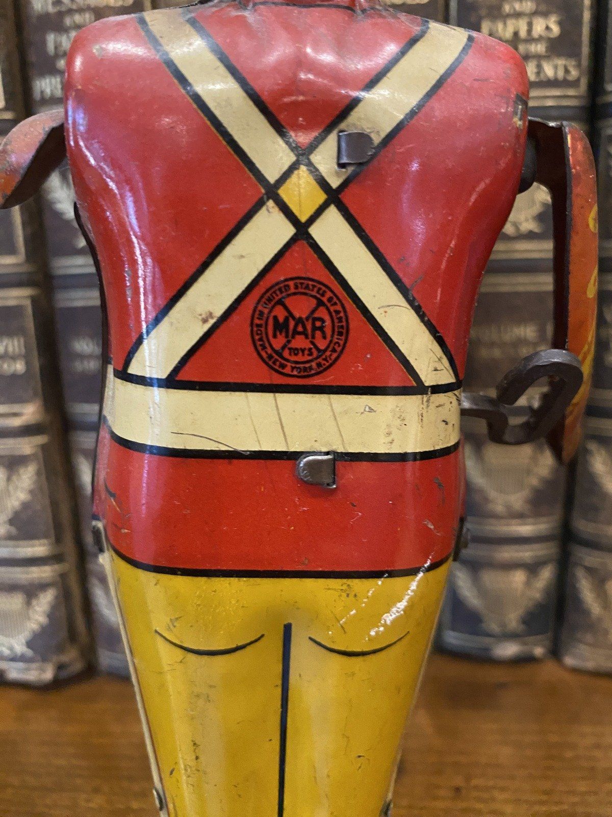 Rare* MARX NY, USA Drummer Boy + Cymbols c.1930s Tin Toy 2