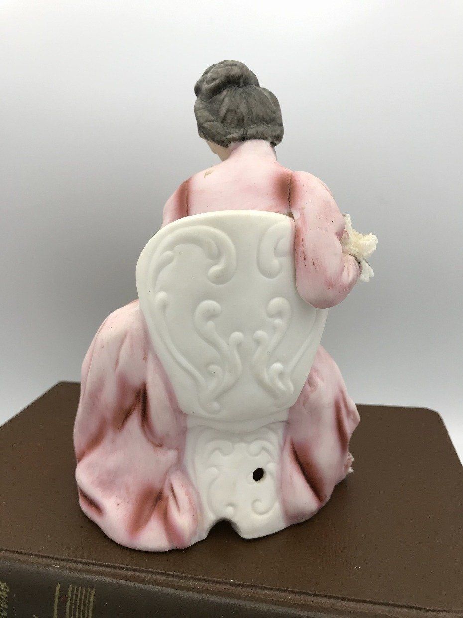 Underwriters Laboratories Dresden Style Sitting Lady Figurine 3