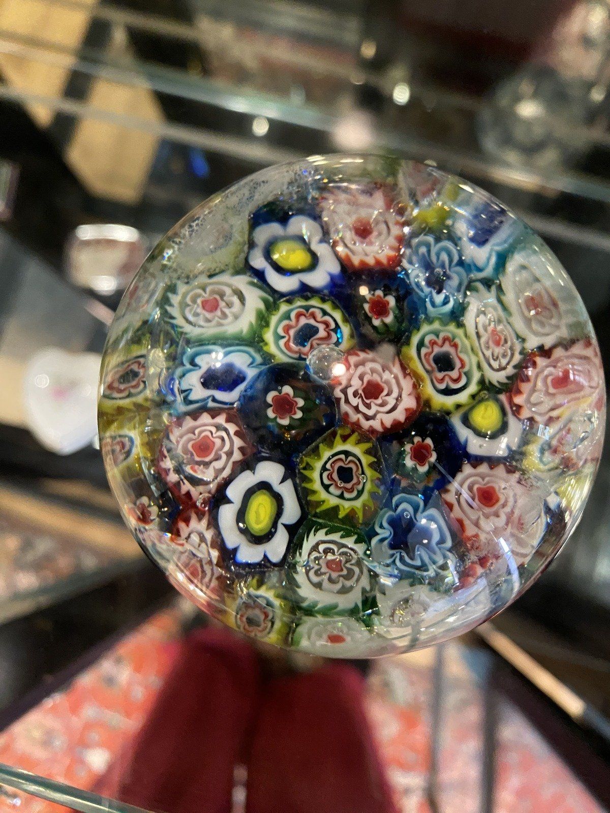 MURANO Di B. Battiston Millefiori 1,000 Flowers Art Glass Paperweight 2