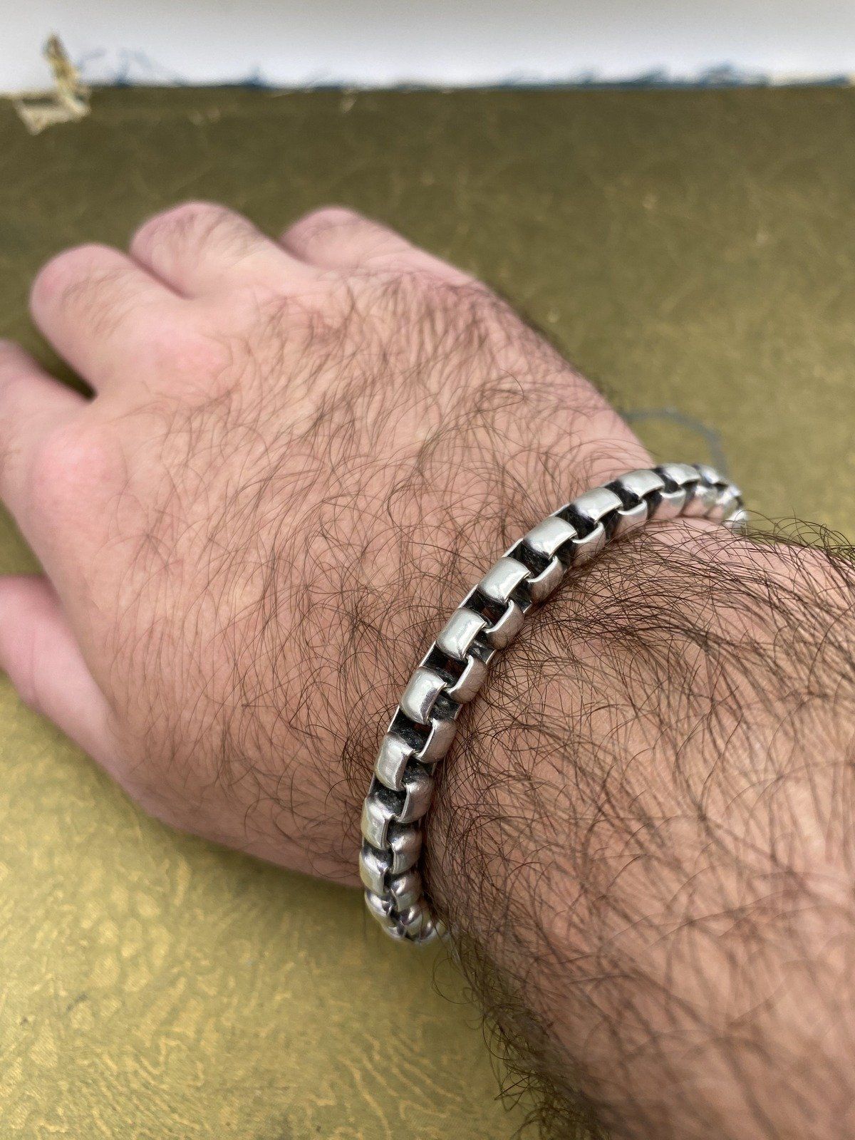 Jai Sterling Silver 8L HEAVY Men's Rolo Chain Bracelet w Nice Clasp #2470 5
