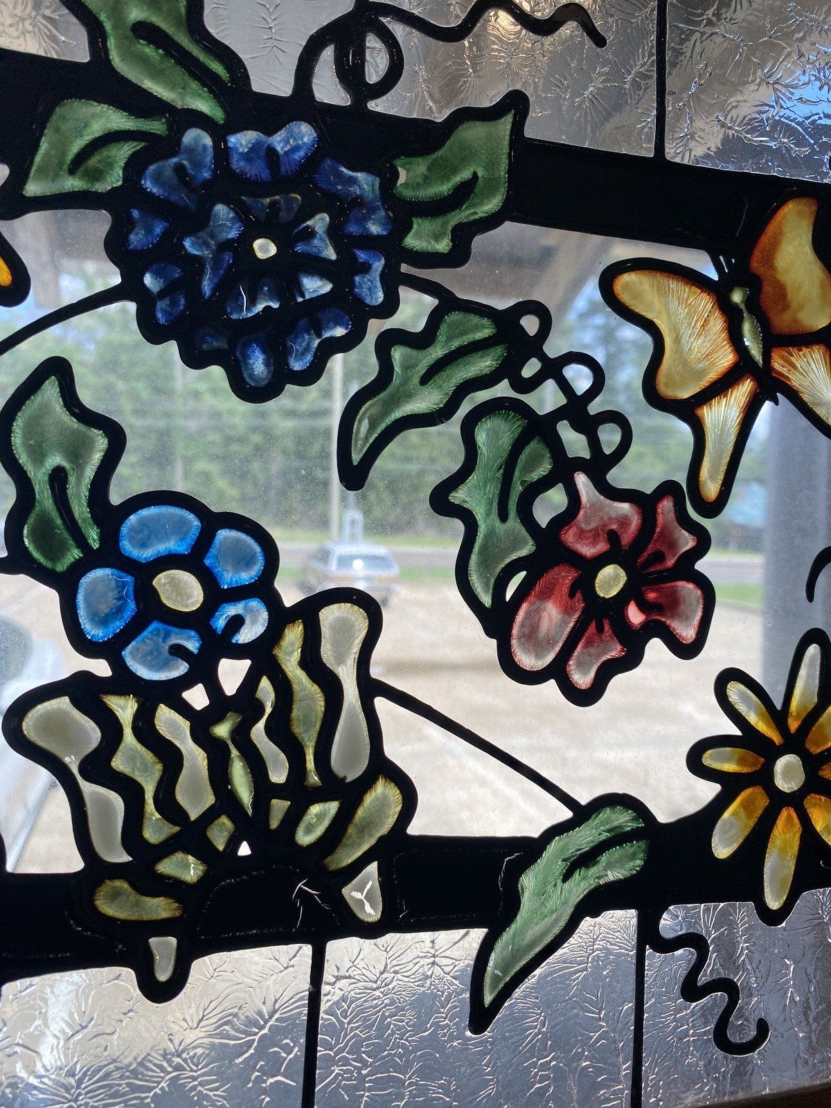Enamel Butterfly Stained Glass Panel 2