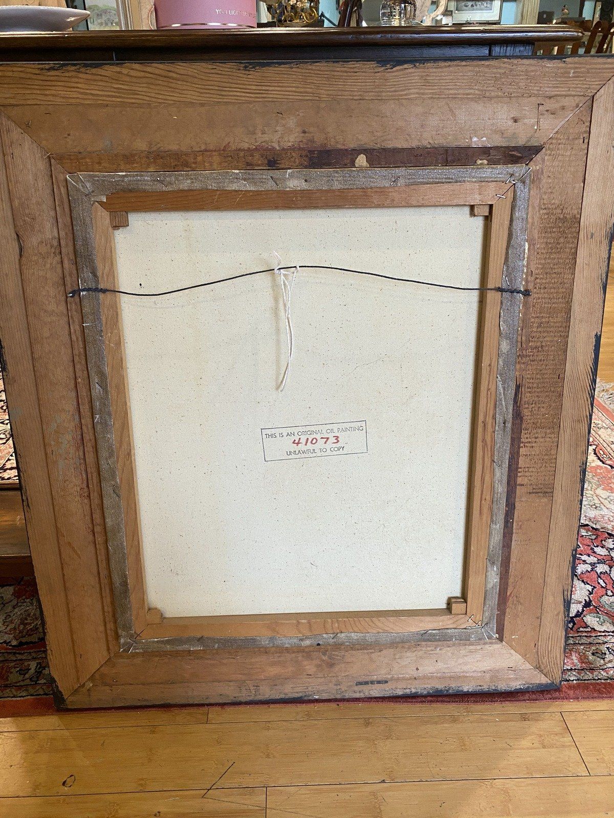 Large Signed Original Floral Still Life Oil Painting in Molded Gilt Wood Frame 34x29 5