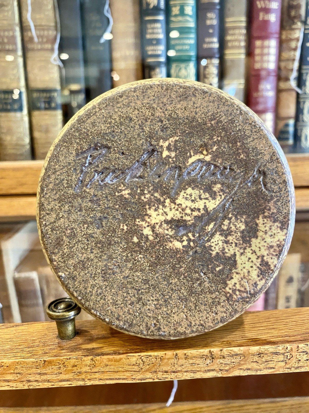 Vintage Robert Pickenpaugh Signed Madison, MS Pottery 3.25 Planter w Water Catch Rim 6