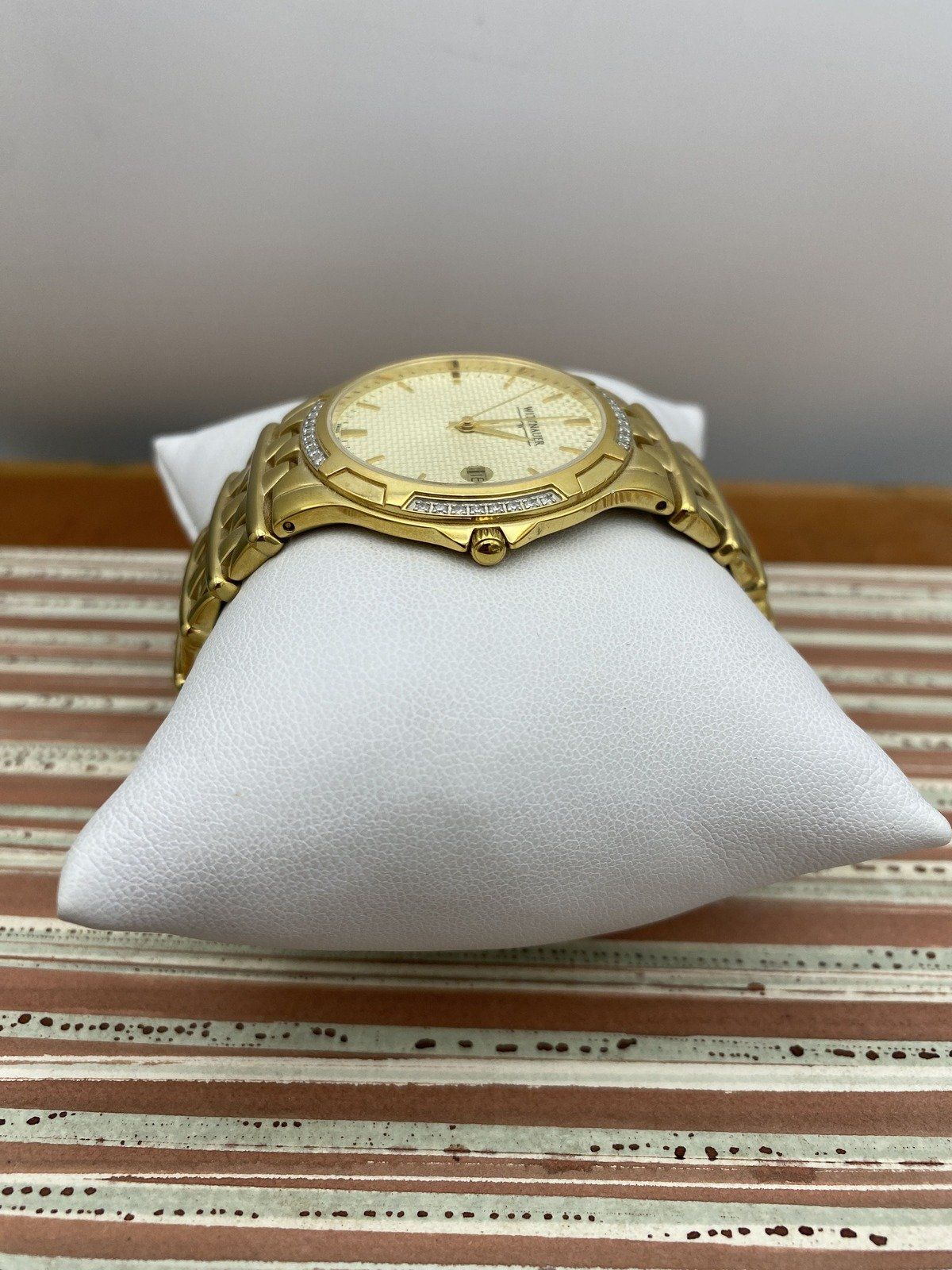 Vintage Wittnauer Golden Stainless Steel Men's Watch w Nice Face Dial Work 8