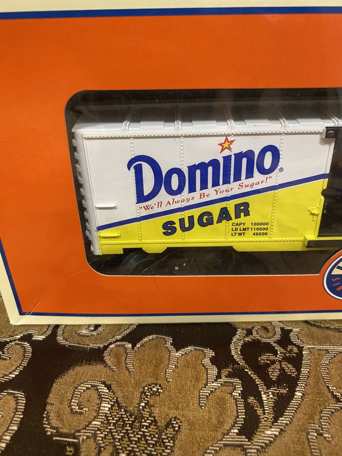 Vintage Lionel Model Train Domino Sugar Rare White+Yellow Combo Train Car 2