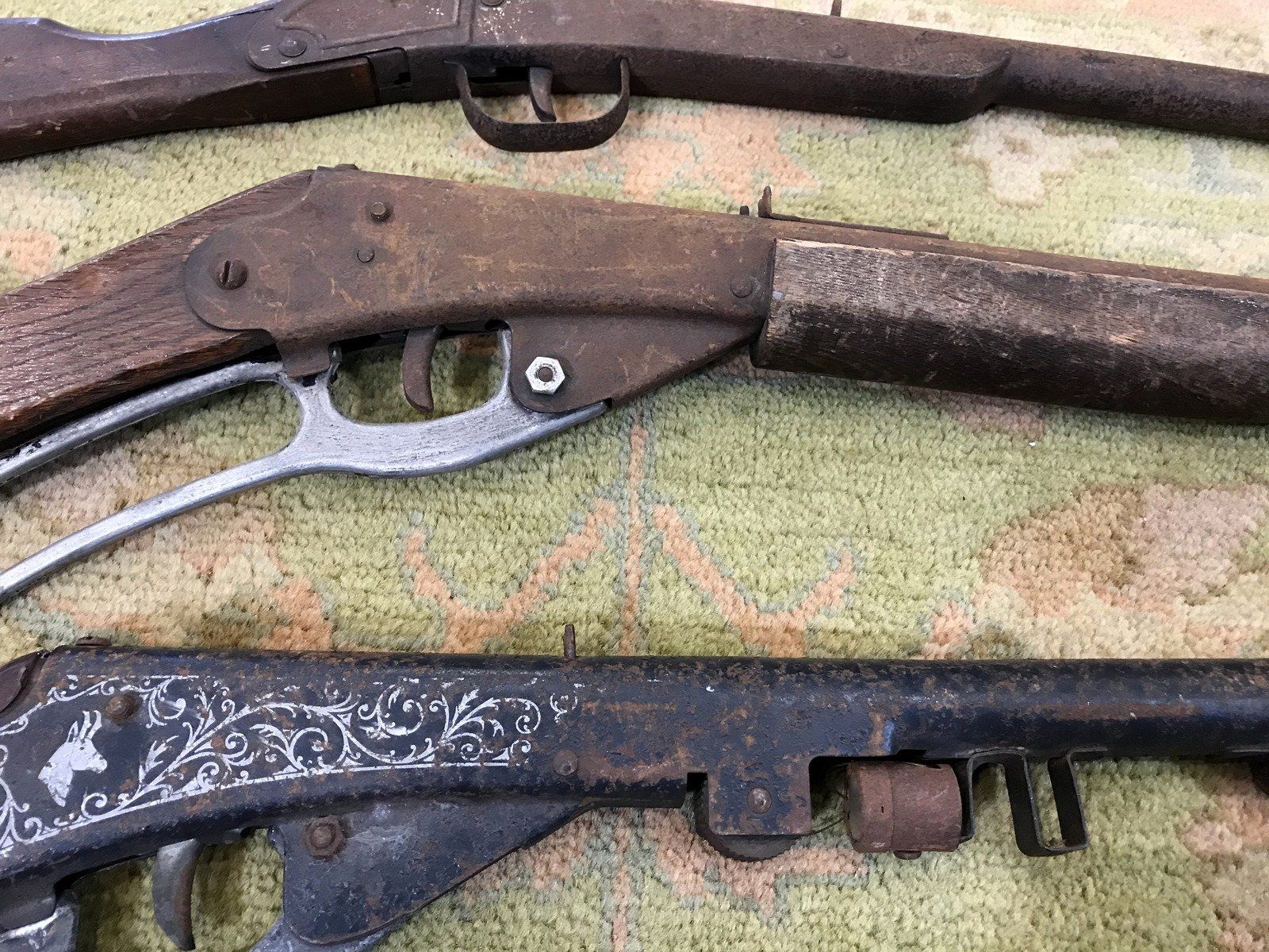 Vintage Wood Base BB Guns 3